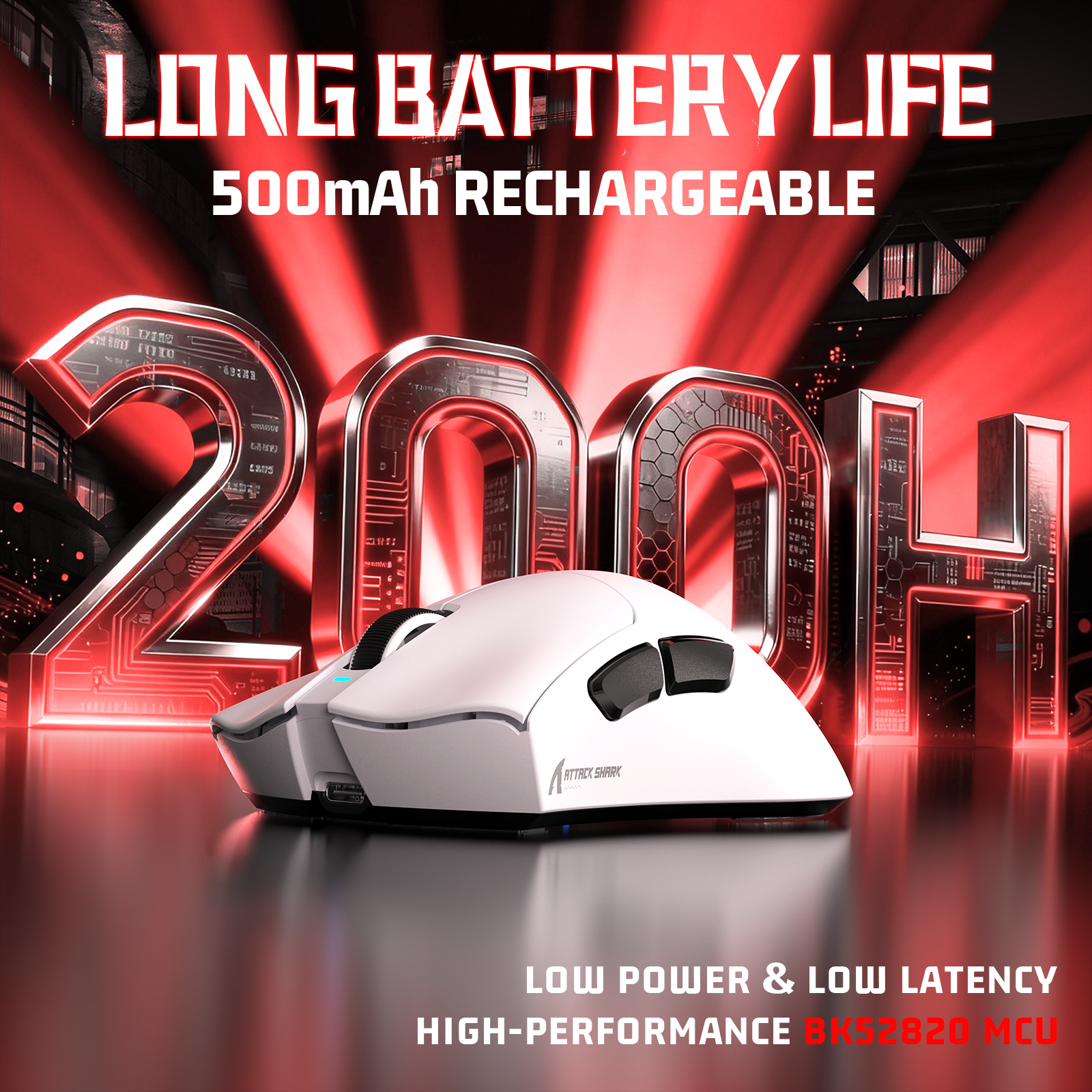 ATTACK SHARK V3 超軽量トライモードゲーミングマウス