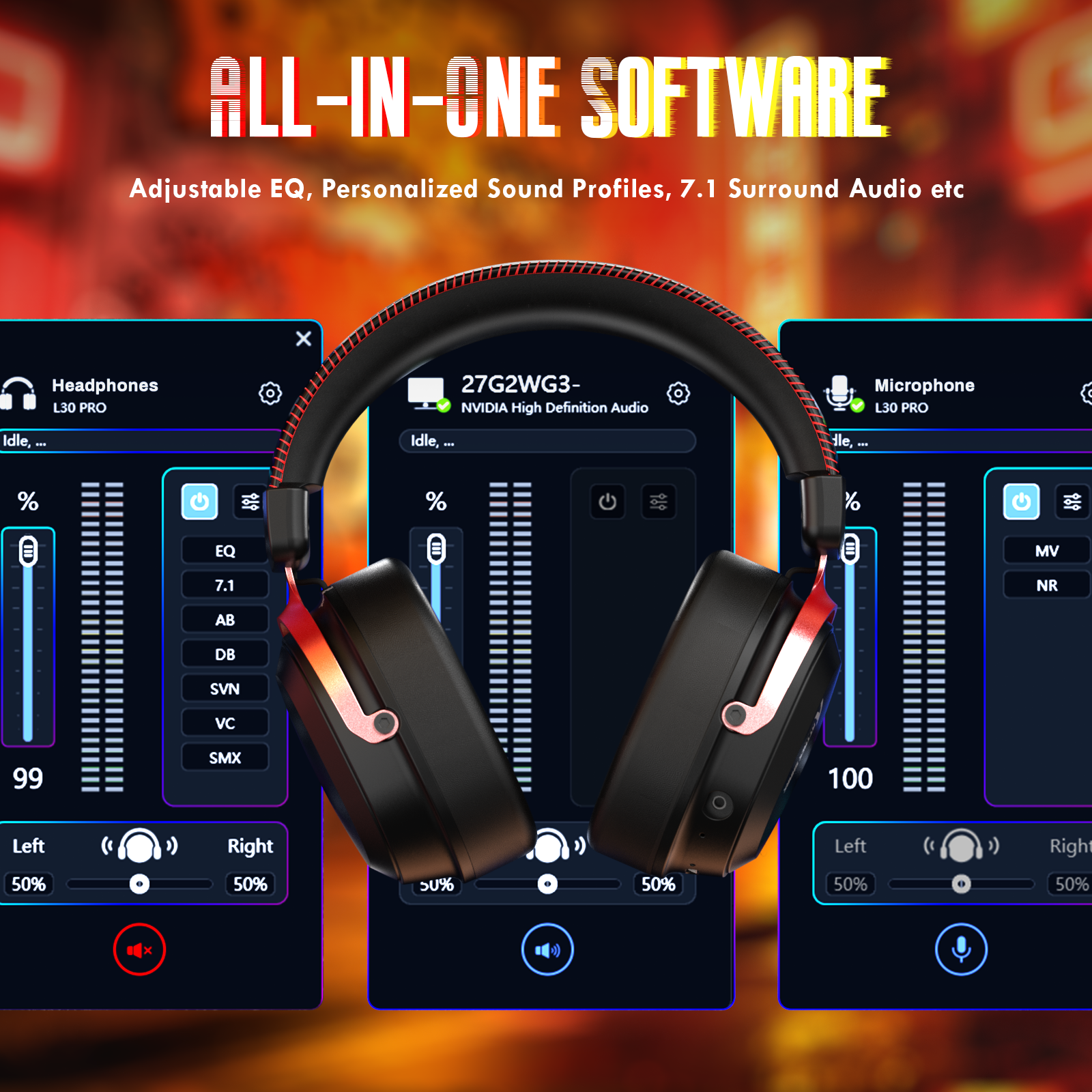 ATTACK SHARK L30PRO ワイヤレスゲーミングヘッドセット