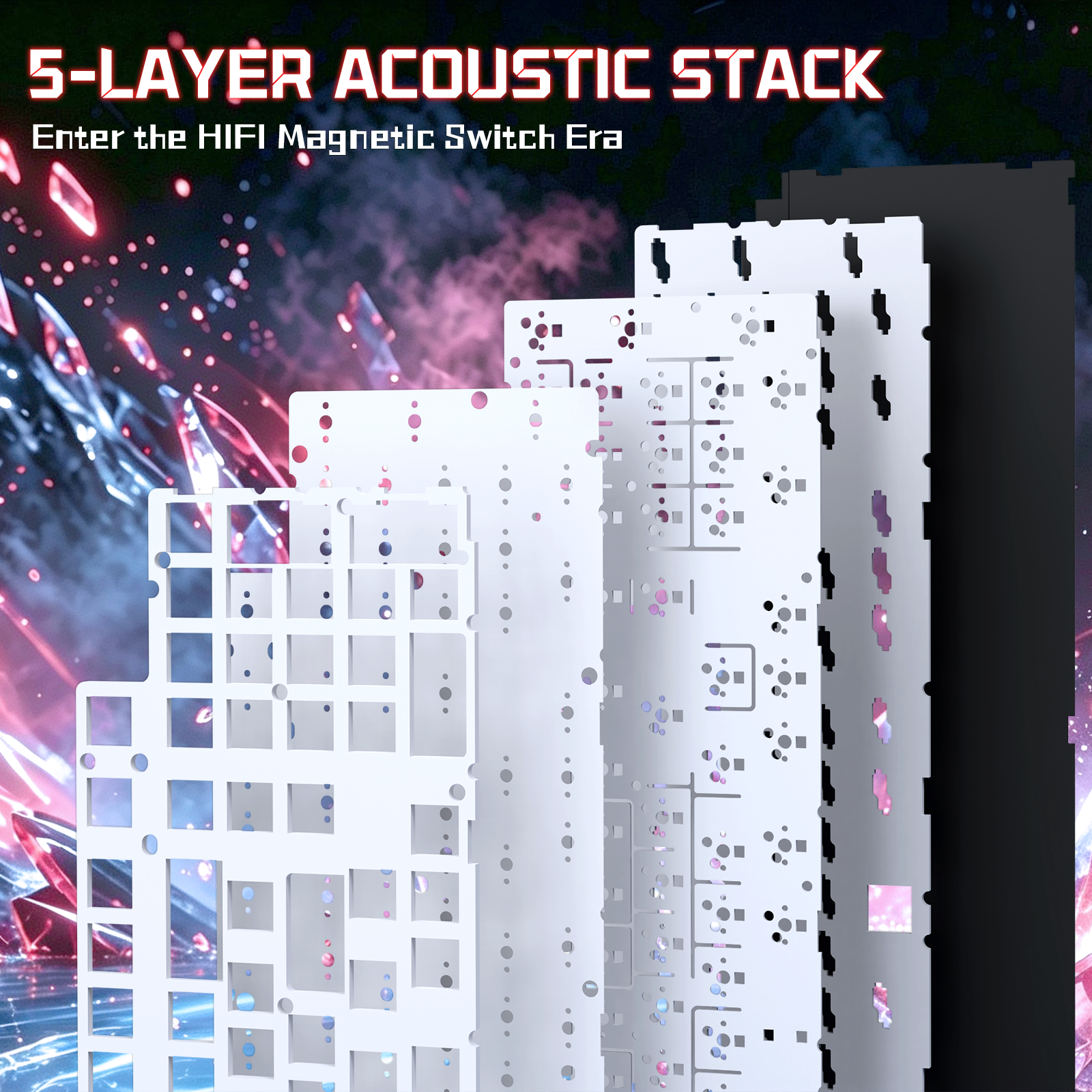ATTACK SHARK R98 HE カーボンファイバー有線ラピッドトリガー磁気スイッチキーボード C01 Ultra RGB コイルケーブル付き
