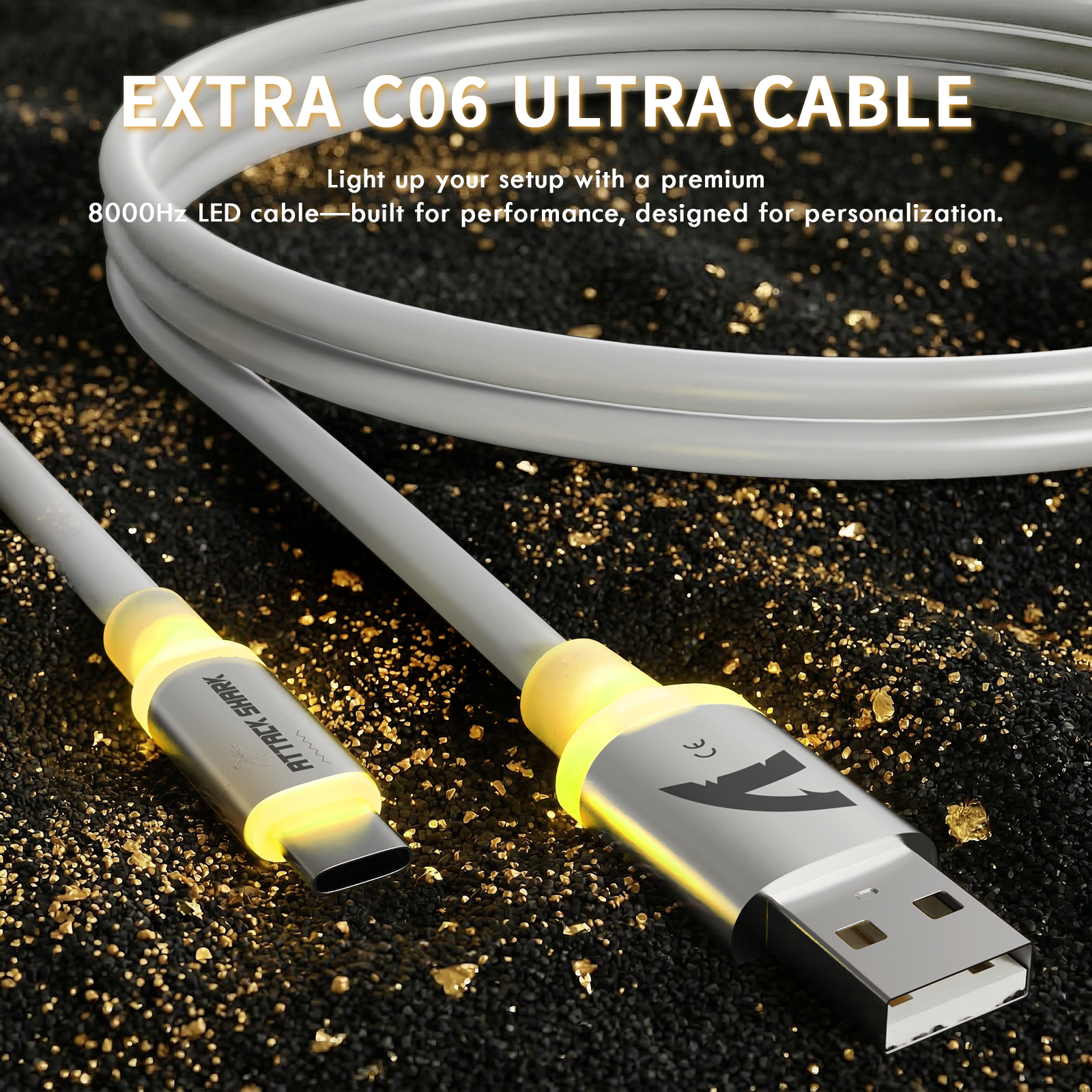 ATTACK SHARK X11 ULTRA カーボンファイバー ワイヤレス ゲーミングマウス C06 Ultra LED ケーブル付き