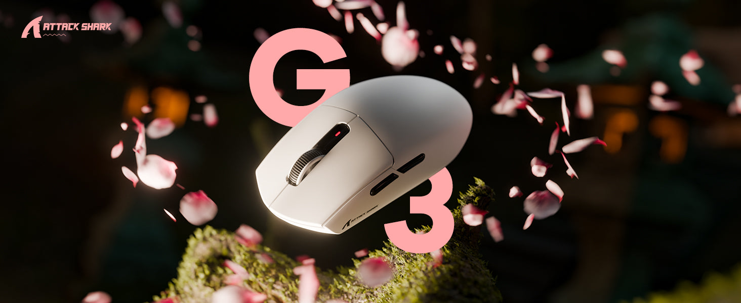 ATTACK SHARK G3 トライモード ワイヤレス ゲーミングマウス 25000 DPI 超軽量