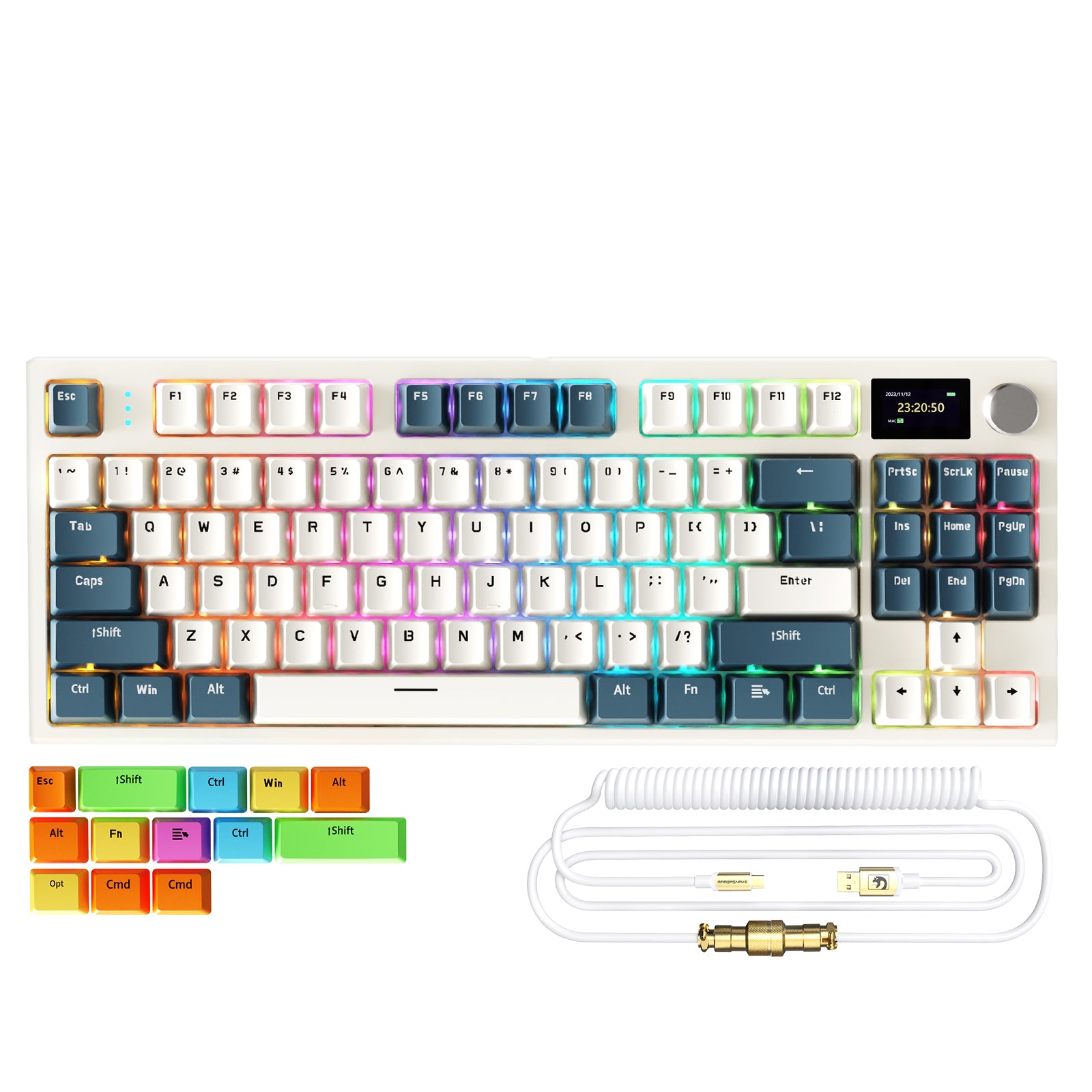 ATTACK SHARK K86 ワイヤレスメカニカルキーボード(コイルケーブル付き)