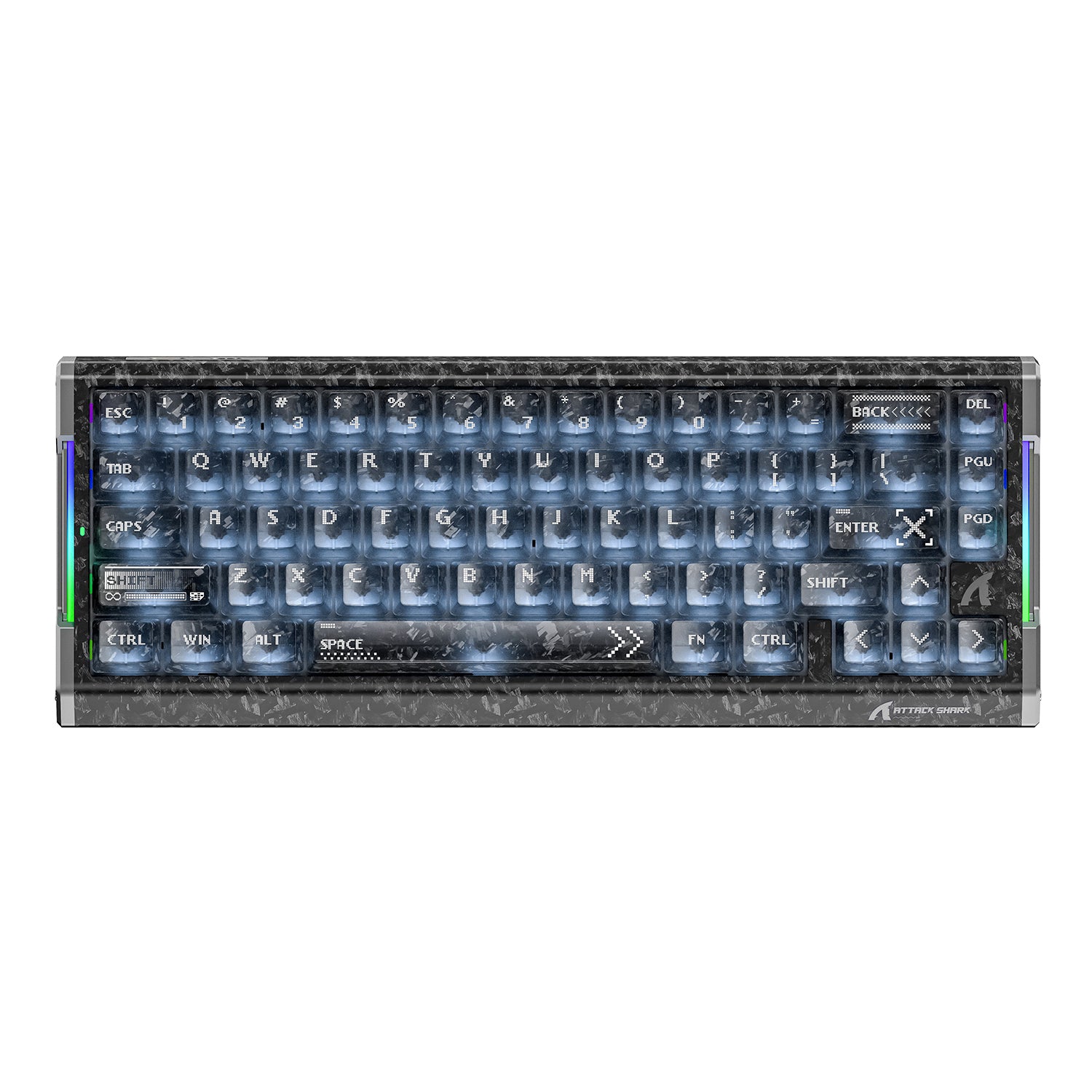 ATTACK SHARK R68 HE カーボンファイバー ラピッドトリガーキーボード マグネティックスイッチ