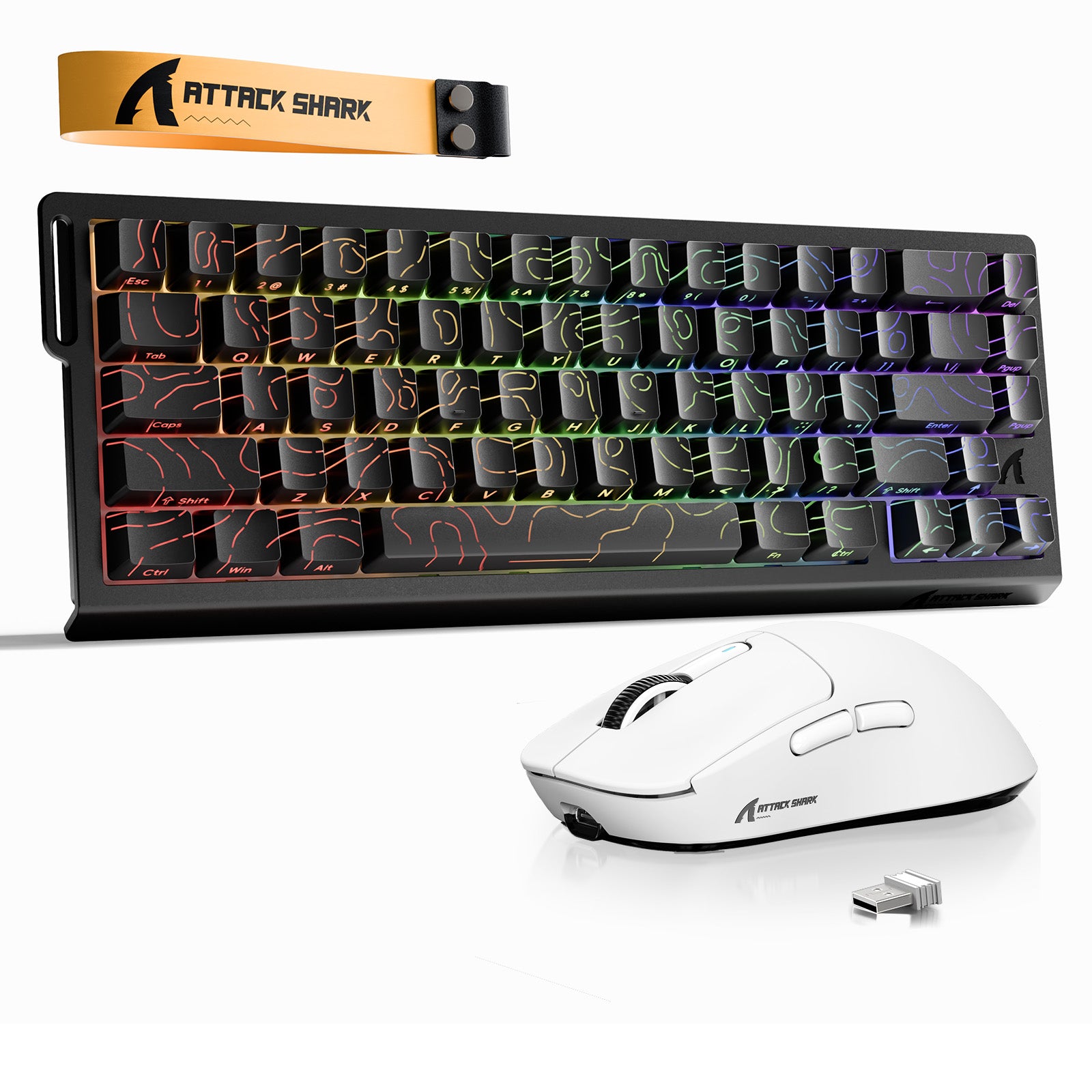 ATTACK SHARK X68HE ラピッドトリガーキーボード + X3 ワイヤレス ゲーミングマウス バンドル