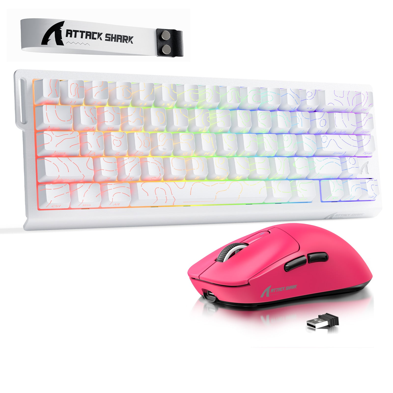 ATTACK SHARK X68HE ラピッドトリガーキーボード + X3 ワイヤレス ゲーミングマウス バンドル