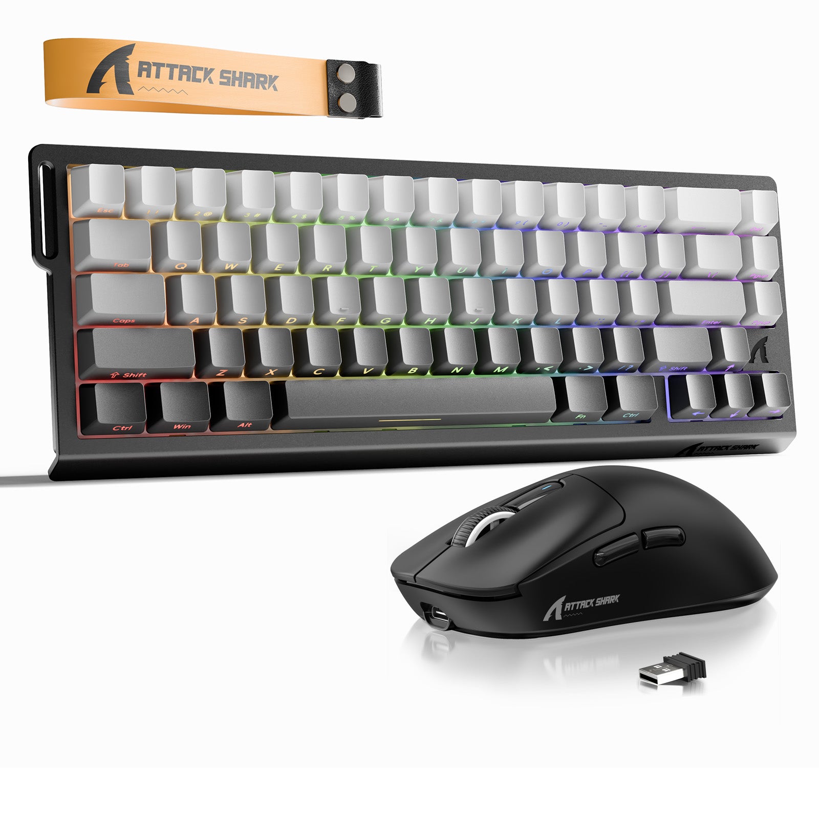 ATTACK SHARK X68HE ラピッドトリガーキーボード + X3 ワイヤレス ゲーミングマウス バンドル