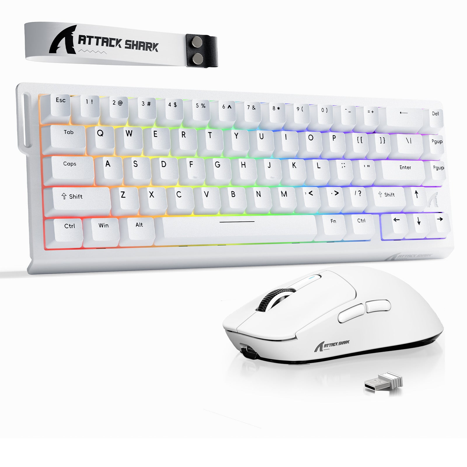 ATTACK SHARK X68HE ラピッドトリガーキーボード + X3 ワイヤレス ゲーミングマウス バンドル