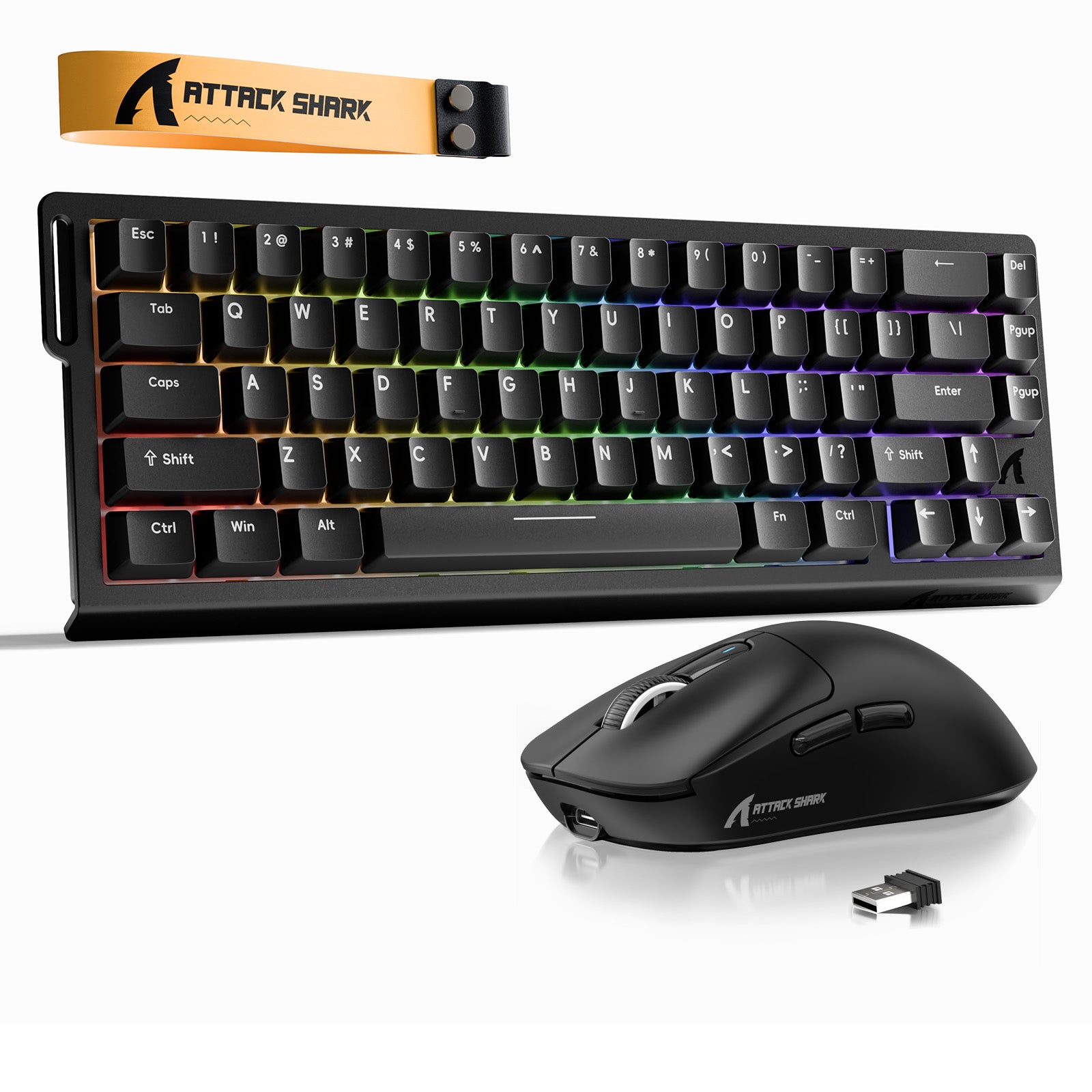 ATTACK SHARK X68HE ラピッドトリガーキーボード + X3 ワイヤレス ゲーミングマウス バンドル