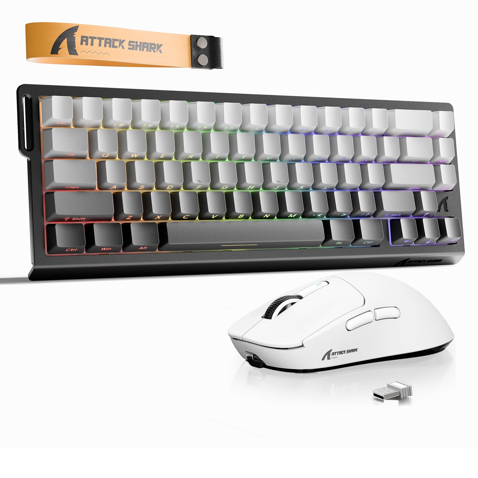 ATTACK SHARK X68HE ラピッドトリガーキーボード + X3 ワイヤレス ゲーミングマウス バンドル