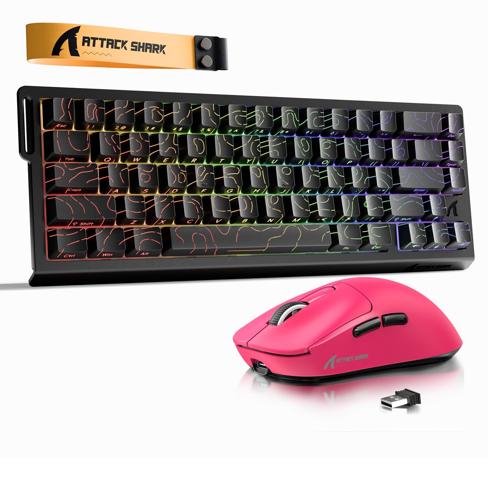 ATTACK SHARK X68HE ラピッドトリガーキーボード + X3 ワイヤレス ゲーミングマウス バンドル