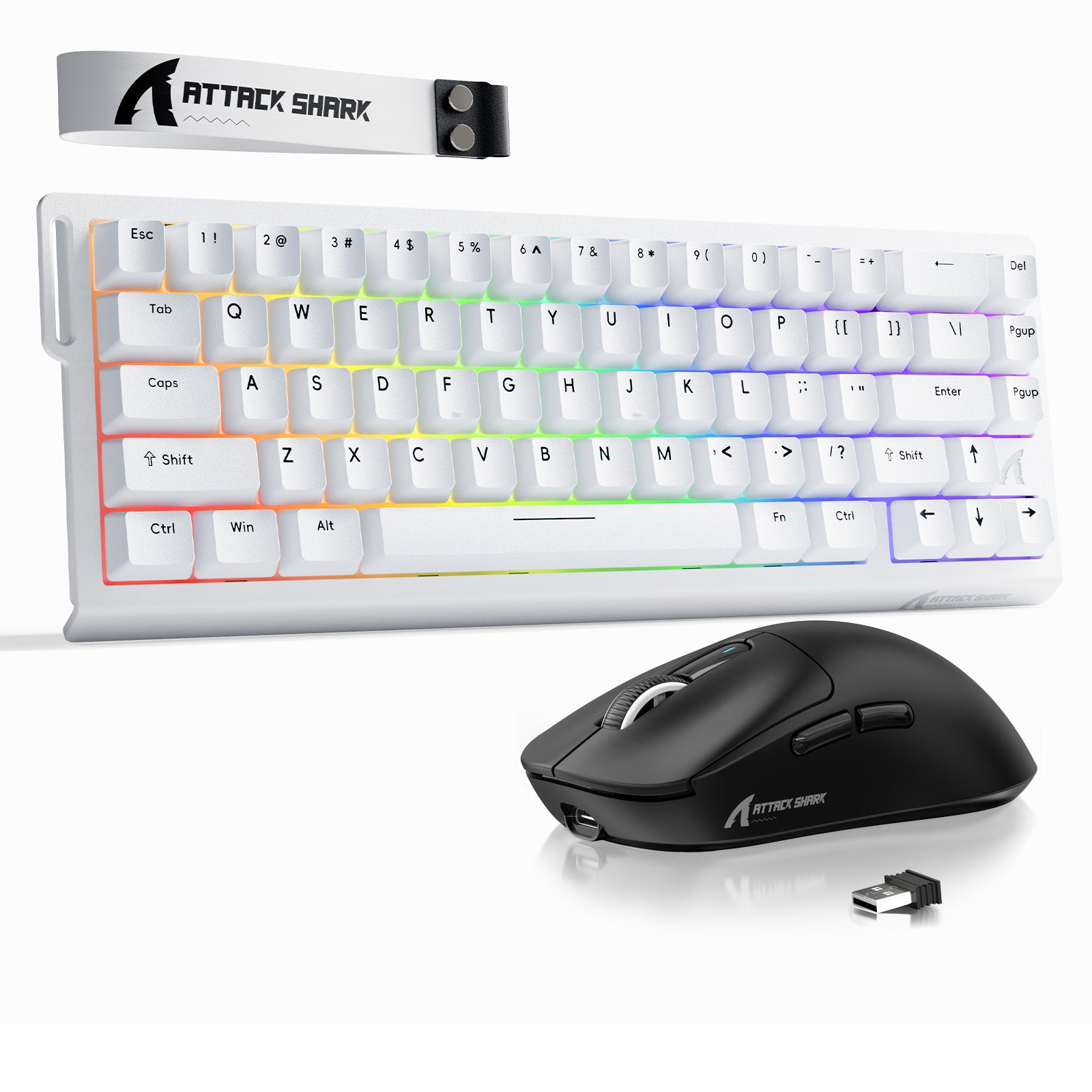 ATTACK SHARK X68HE ラピッドトリガーキーボード + X3 ワイヤレス ゲーミングマウス バンドル