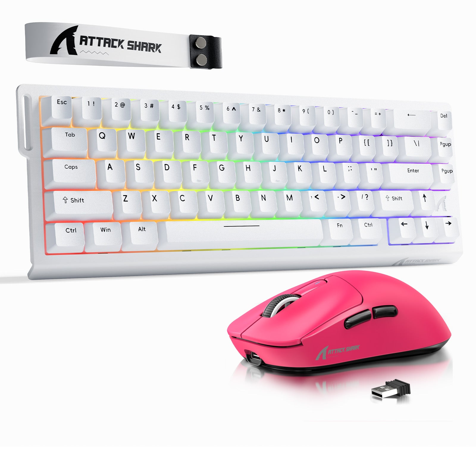 ATTACK SHARK X68HE ラピッドトリガーキーボード + X3 ワイヤレス ゲーミングマウス バンドル