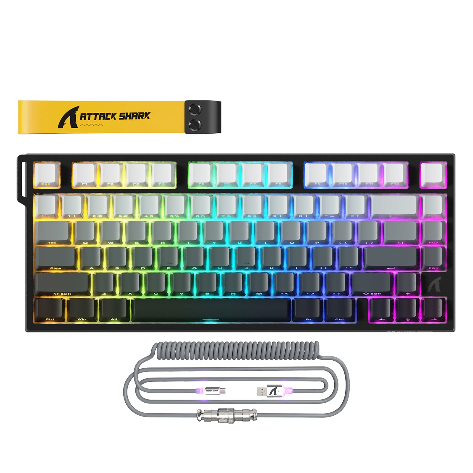 ATTACK SHARK R82 HE 有線75%ゲーミングキーボード C01ULTRA LEDケーブル付き