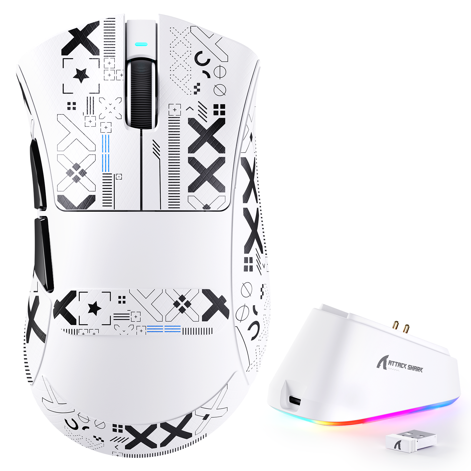ATTACK SHARK V3PRO Ultra-Light トライモード ゲーミングマウス 充電ドック付き