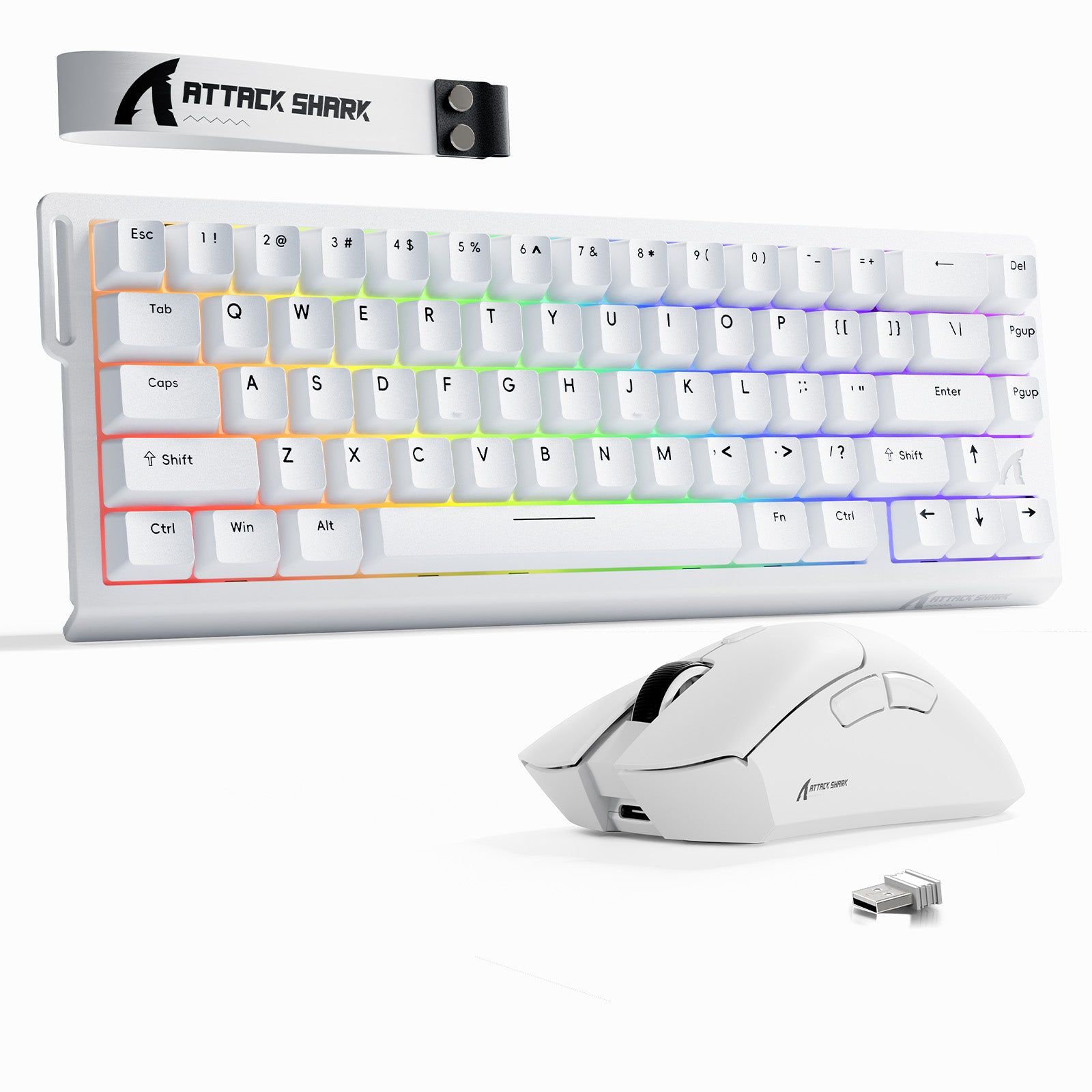 ATTACK SHARK X68HE ラピッドトリガーキーボード + R1 ワイヤレス ゲーミングマウス バンドル