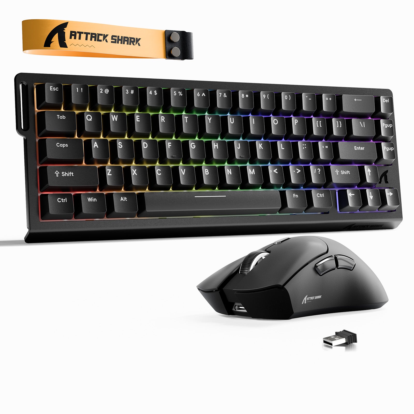 ATTACK SHARK X68HE ラピッドトリガーキーボード + R1 ワイヤレス ゲーミングマウス バンドル