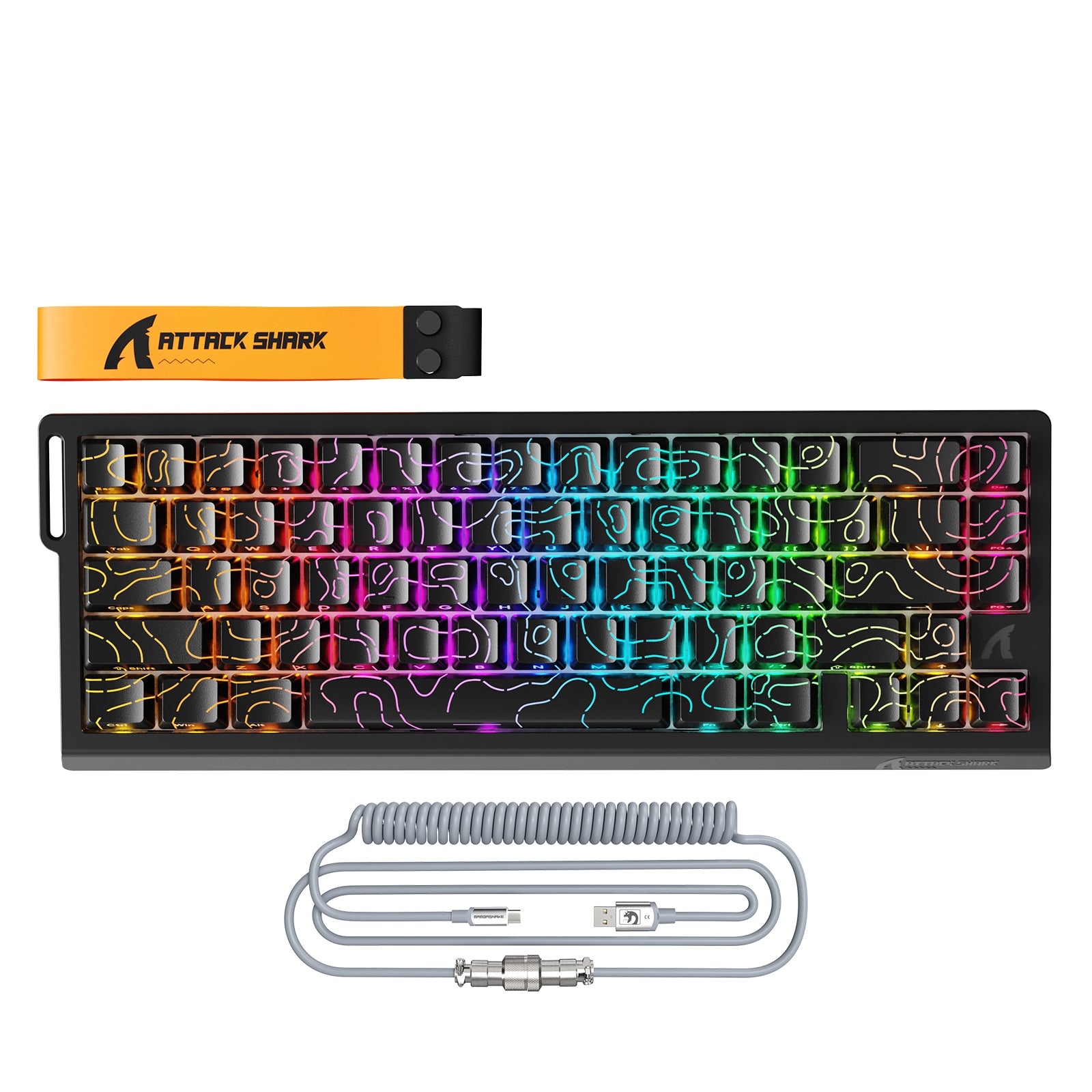 ATTACK SHARK X68PRO HE ワイヤレスラピッドトリガーキーボード コイルケーブル付き