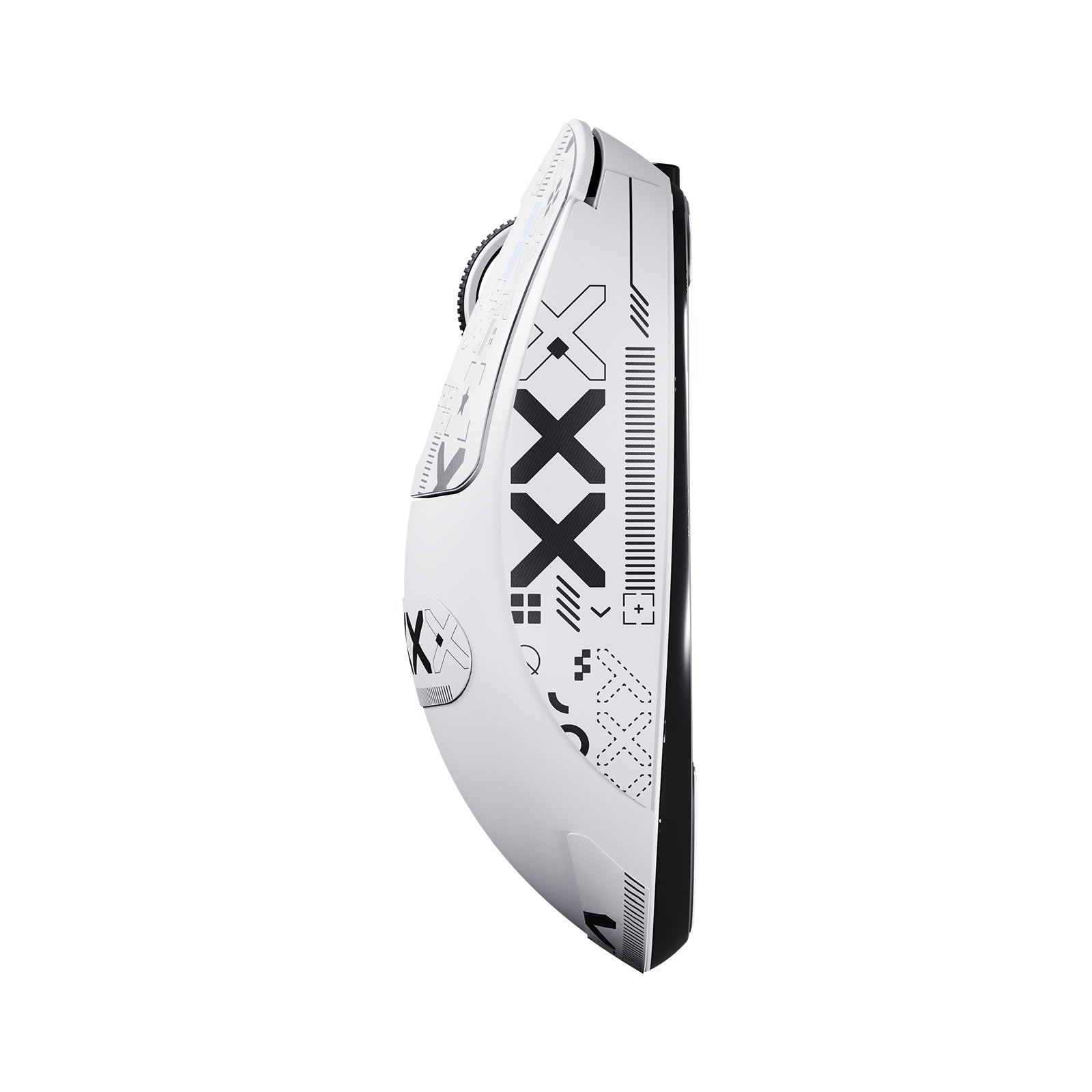 ATTACK SHARK X3 Wireless Gaming Mouse - White ergonomic design with black graphic accents