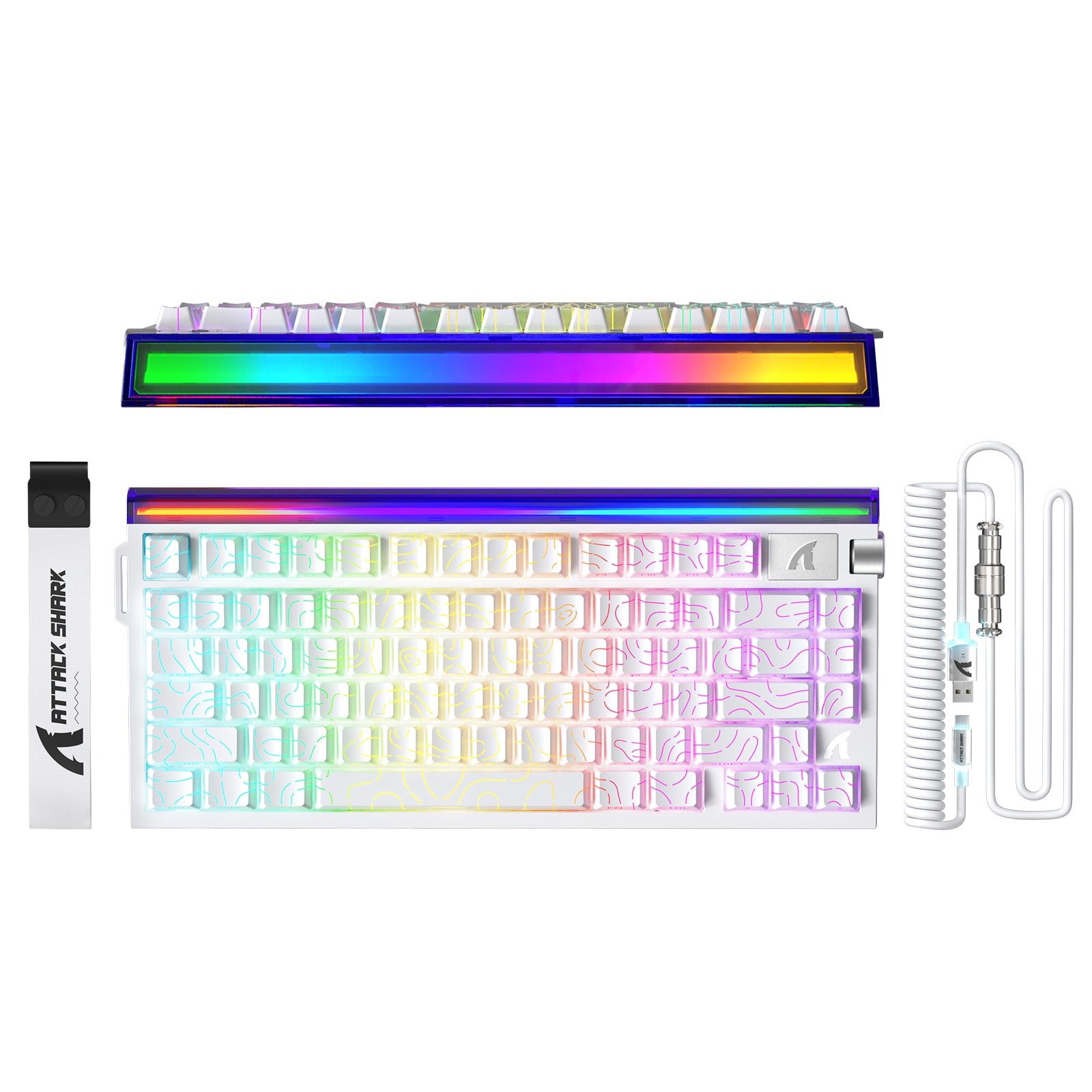 ATTACK SHARK R85 HE Rapid Trigger Keyboard with C01ULTRA LED Cable