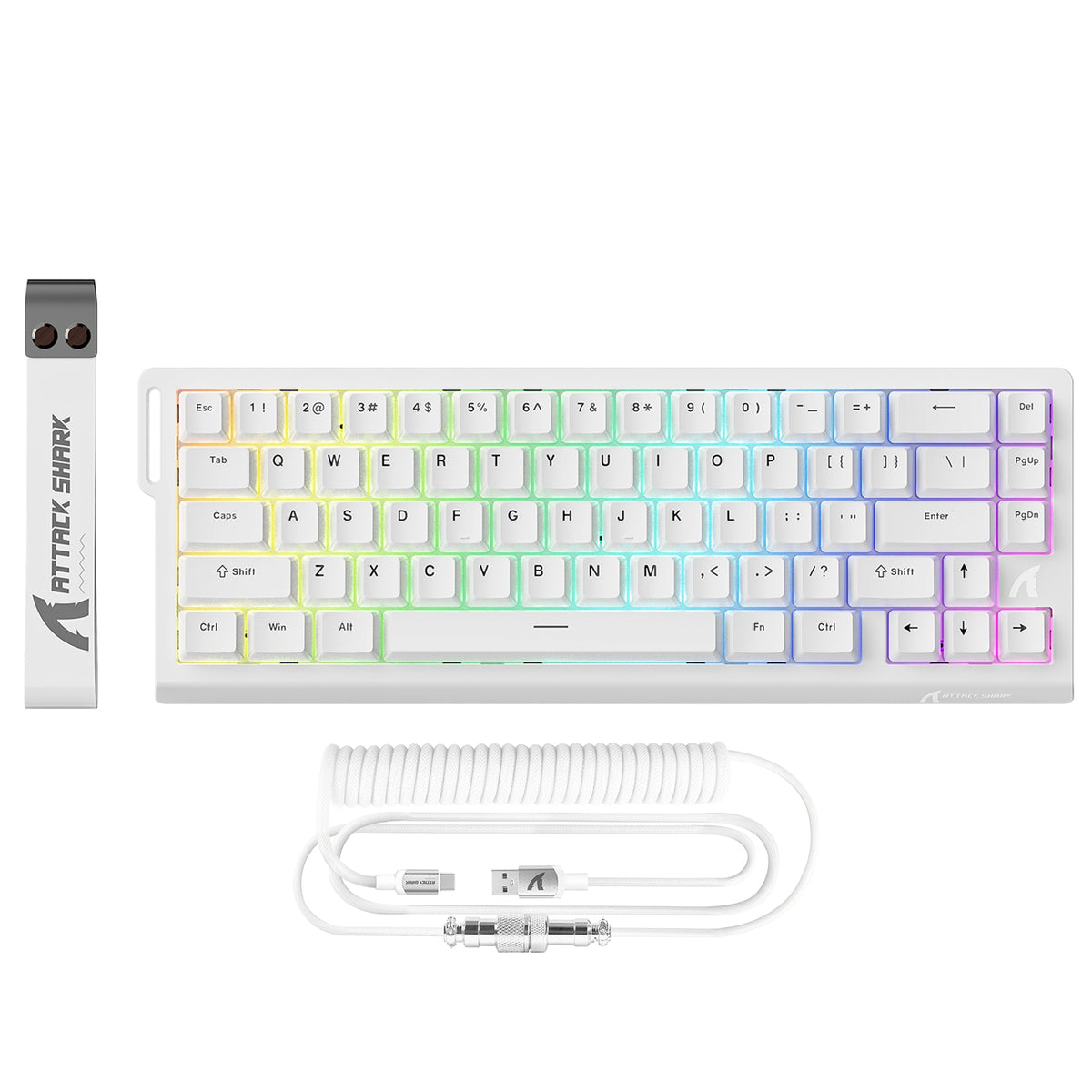 ATTACK SHARK X68 HE ラピッドトリガーキーボード マグネティックスイッチ C01PROコイルケーブル付き