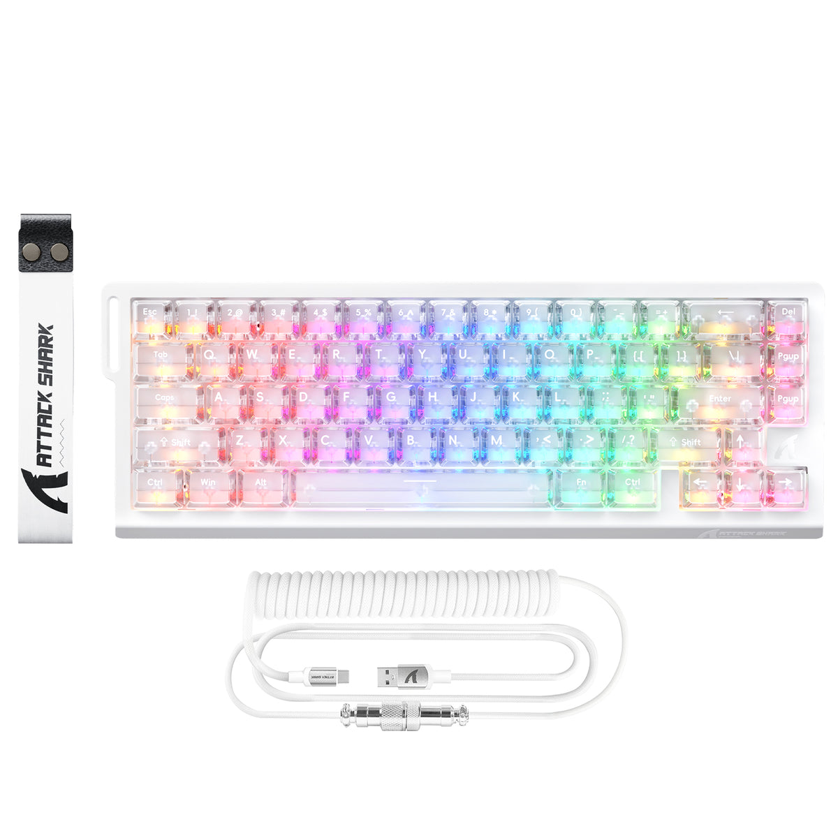 ATTACK SHARK X68 HE ラピッドトリガーキーボード マグネティックスイッチ C01PROコイルケーブル付き