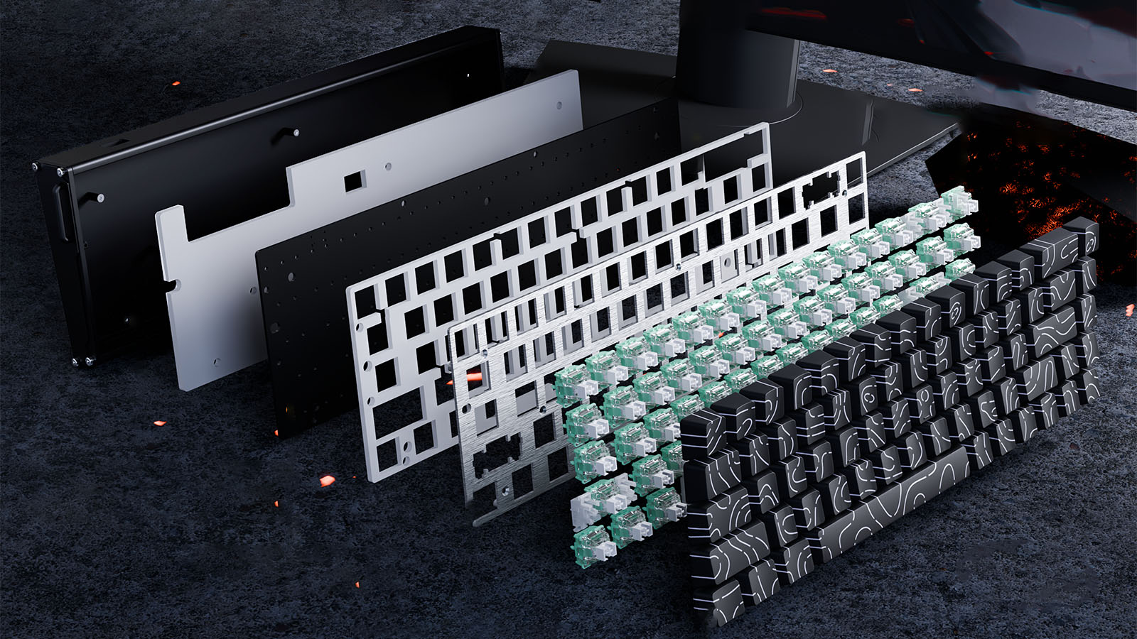 ガスケットマウントとトップマウント：キーボードの取り付けスタイルを理解する