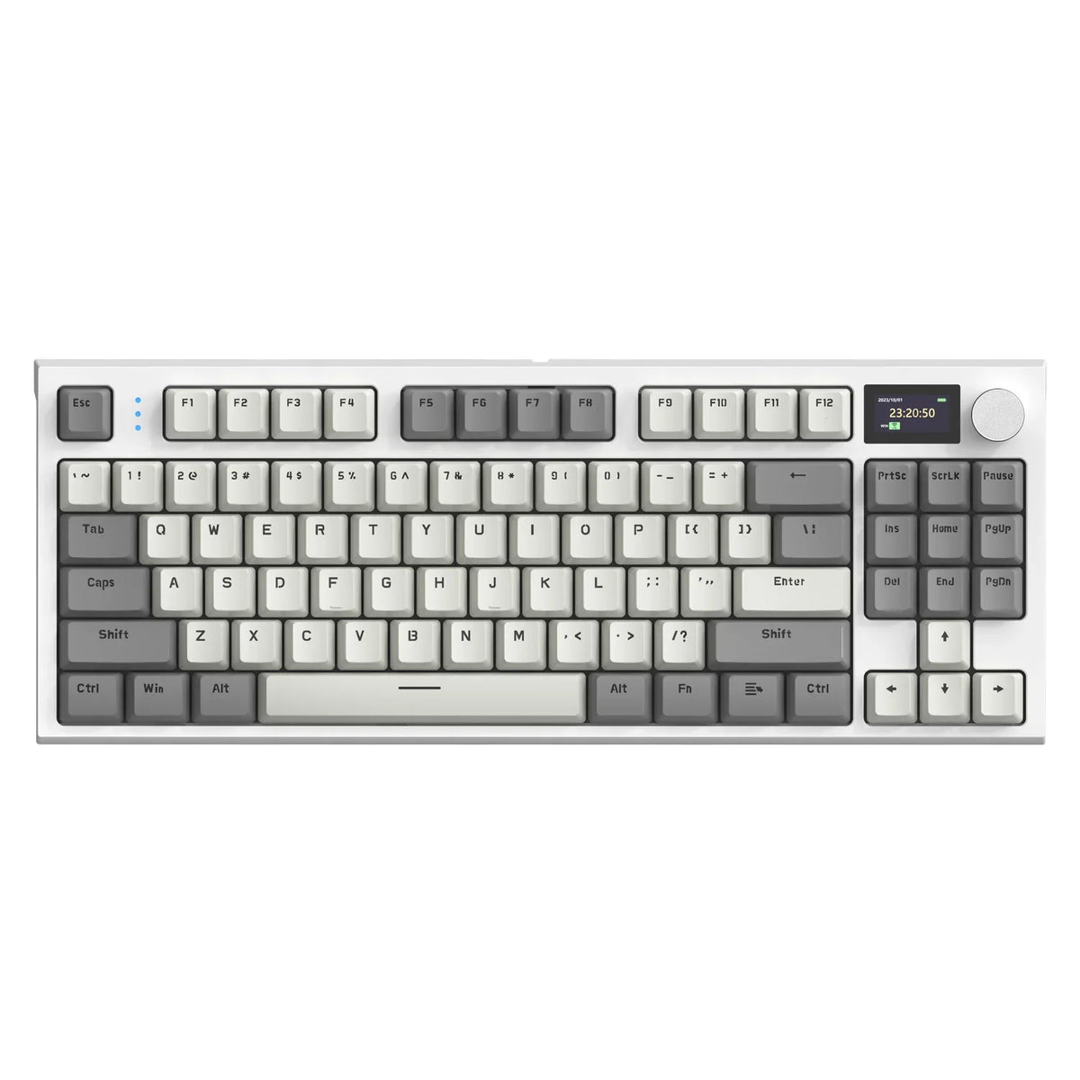 Hot-swappable mechanical keyboard arranged on a clean desk for switch maintenance.