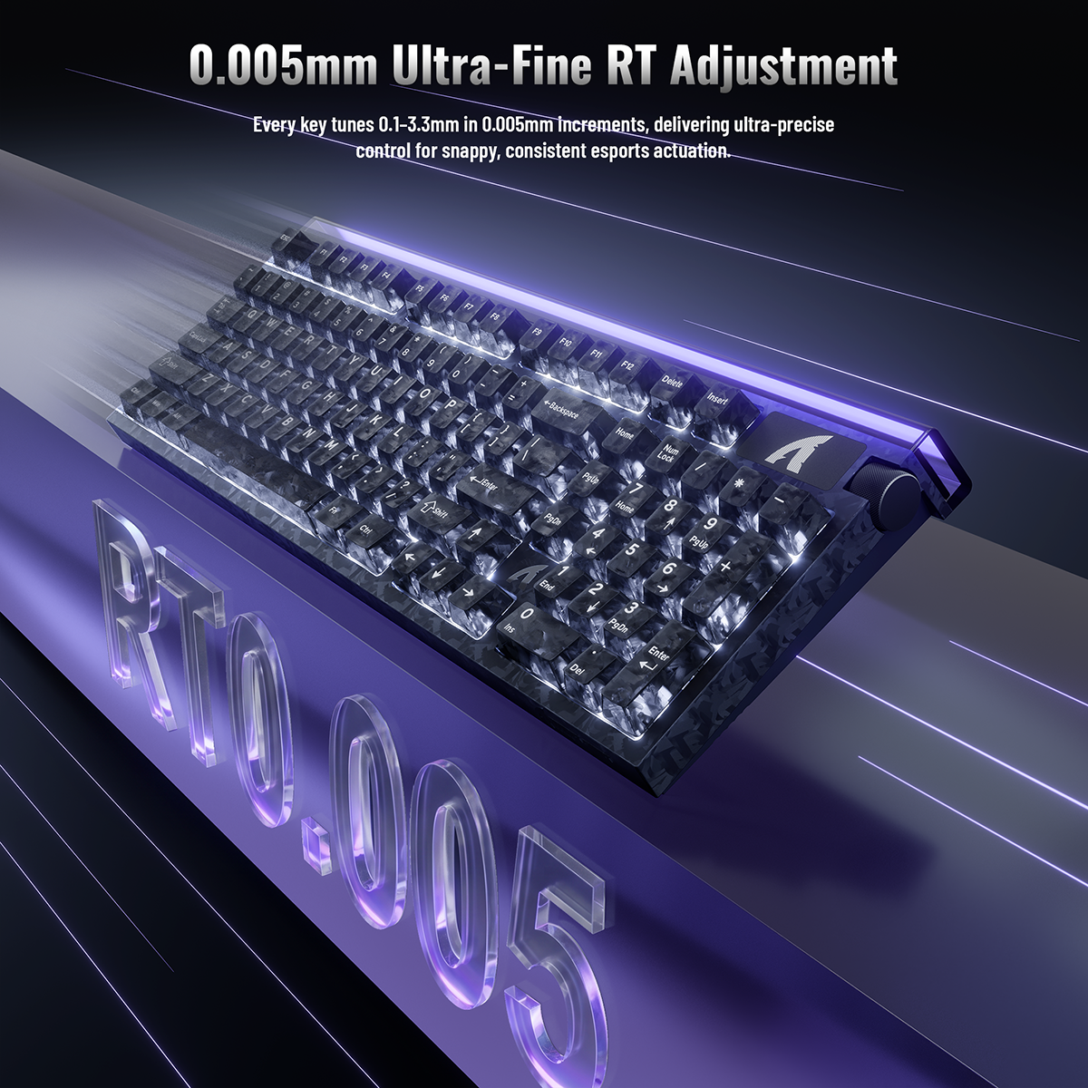 ATTACK SHARK R98 HE カーボンファイバー有線ラピッドトリガー磁気スイッチキーボード C01 Ultra RGB コイルケーブル付き