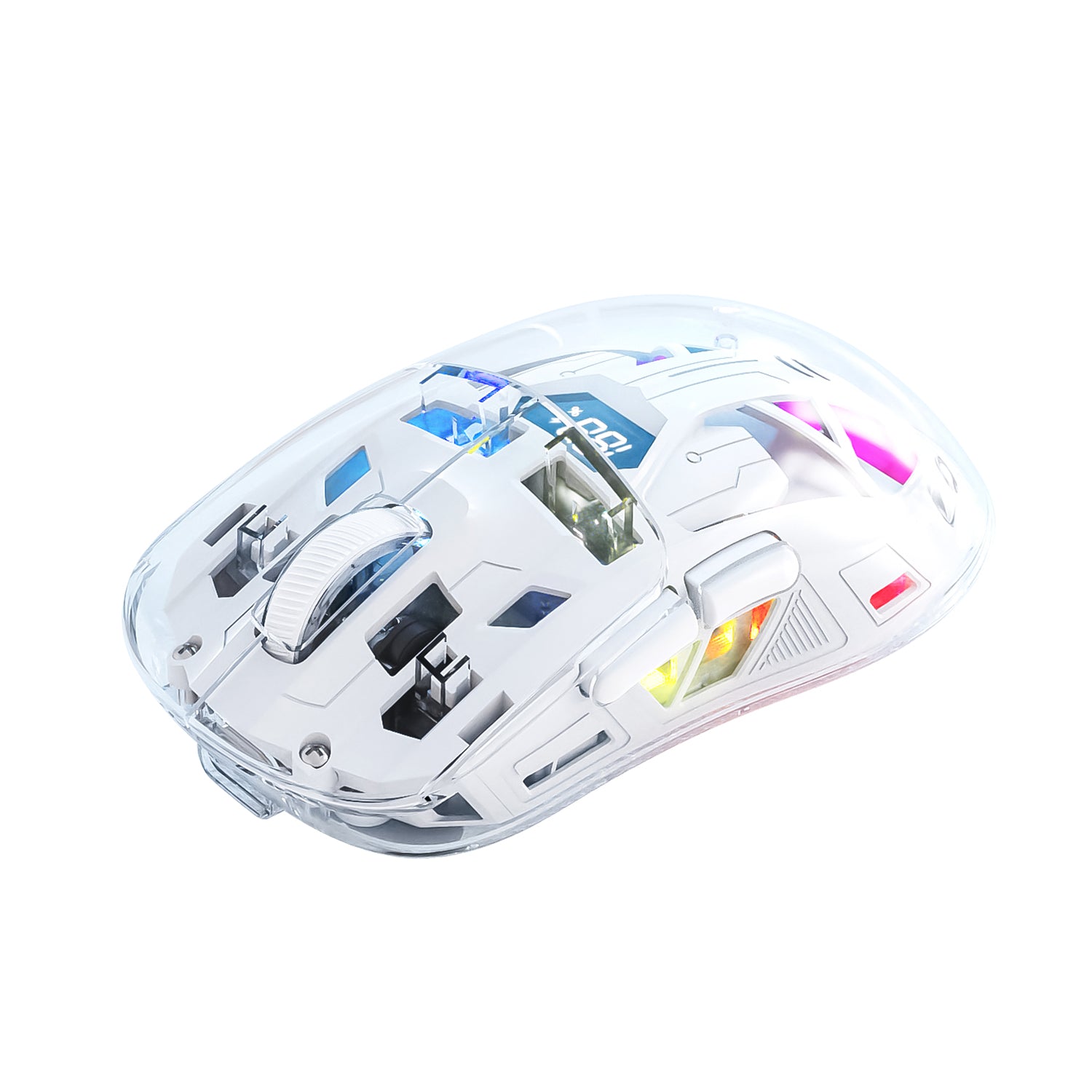 ATTACK SHARK A2 Transparent RGB Wireless Mouse with Battery Level Display