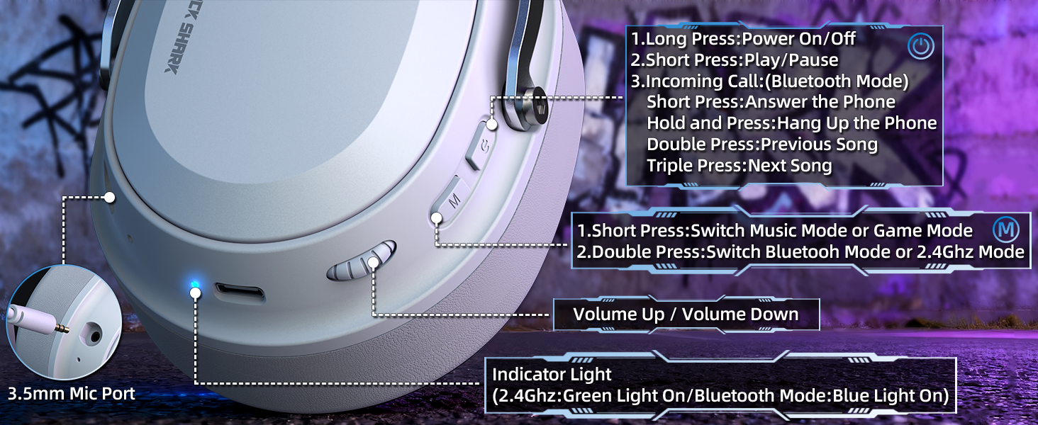 ATTACK SHARK L30PRO ワイヤレスゲーミングヘッドセット