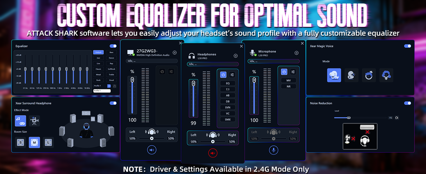 ATTACK SHARK L30PRO ワイヤレスゲーミングヘッドセット