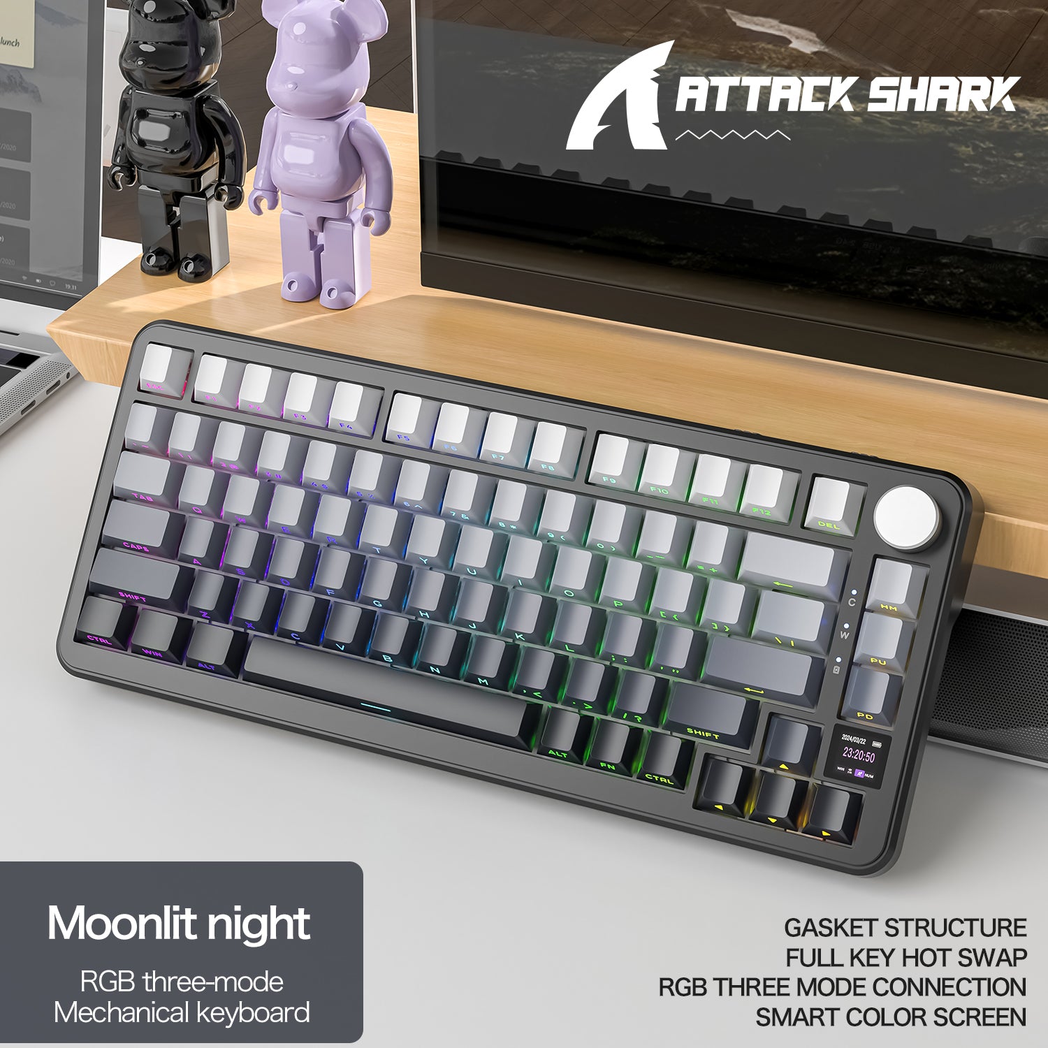 ATTACK SHARK X85PRO トライモードガスケットメカニカルキーボード