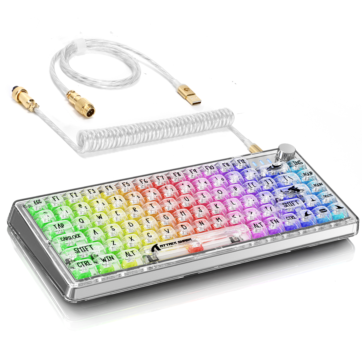 ATTACK SHARK K75 Transparent Mechanical Keyboard