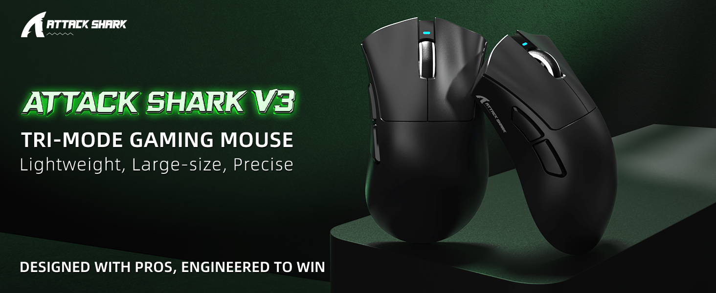 ATTACK SHARK V3 超軽量トライモードゲーミングマウス