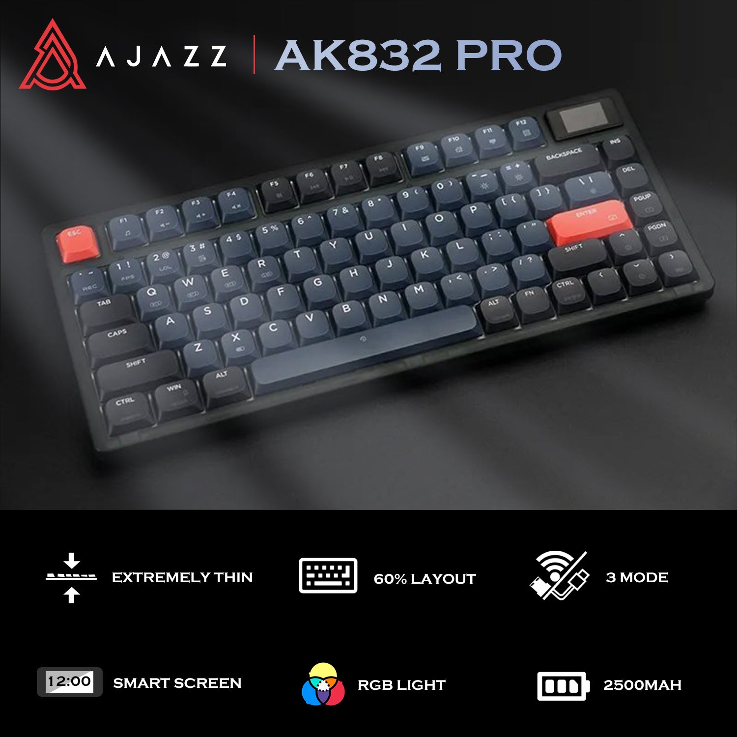 ATTACK SHARK x AJAZZ AK832 Mechanical Keyboard