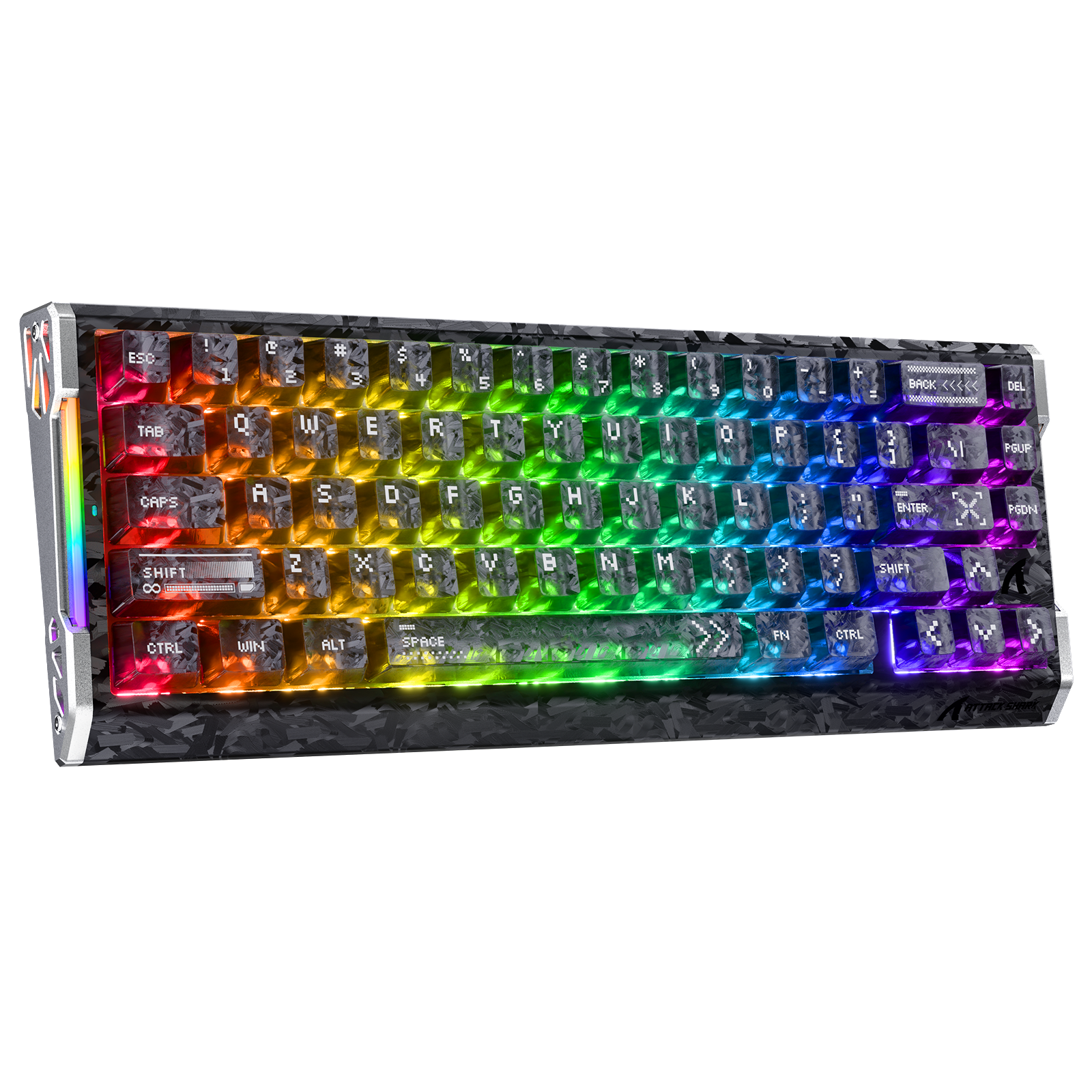 ATTACK SHARK R68 HE カーボンファイバー ラピッドトリガーキーボード マグネティックスイッチ