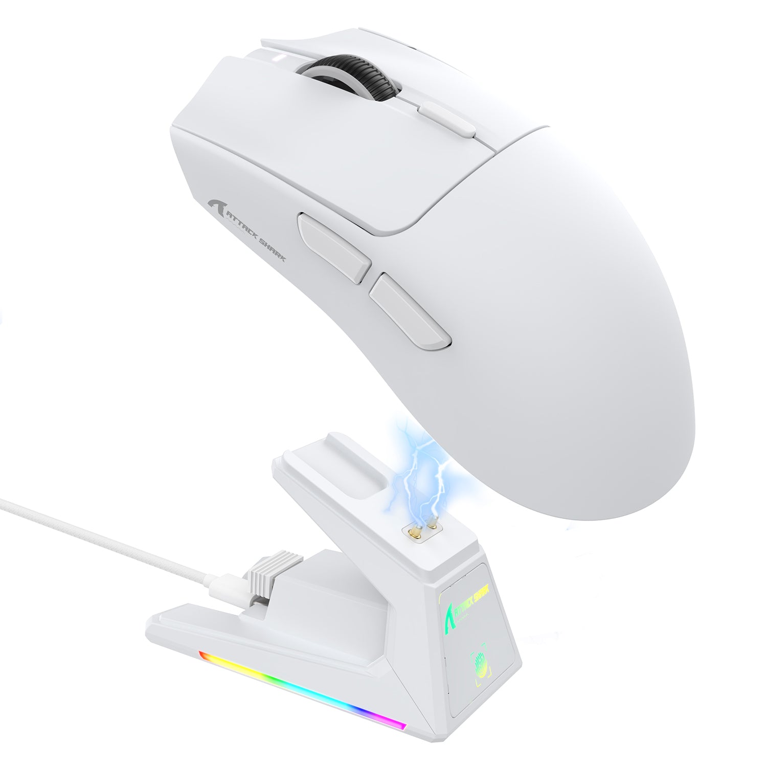 ATTACK SHARK X1 トライモード ゲーミングマウス タッチパッド付き RGB 充電ドック PAW3395PRO センサー