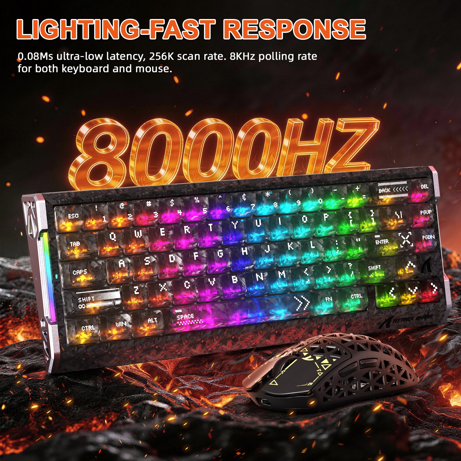ATTACK SHARK R68 HE & R5 ULTRA カーボンファイバー ゲーミングバンドル