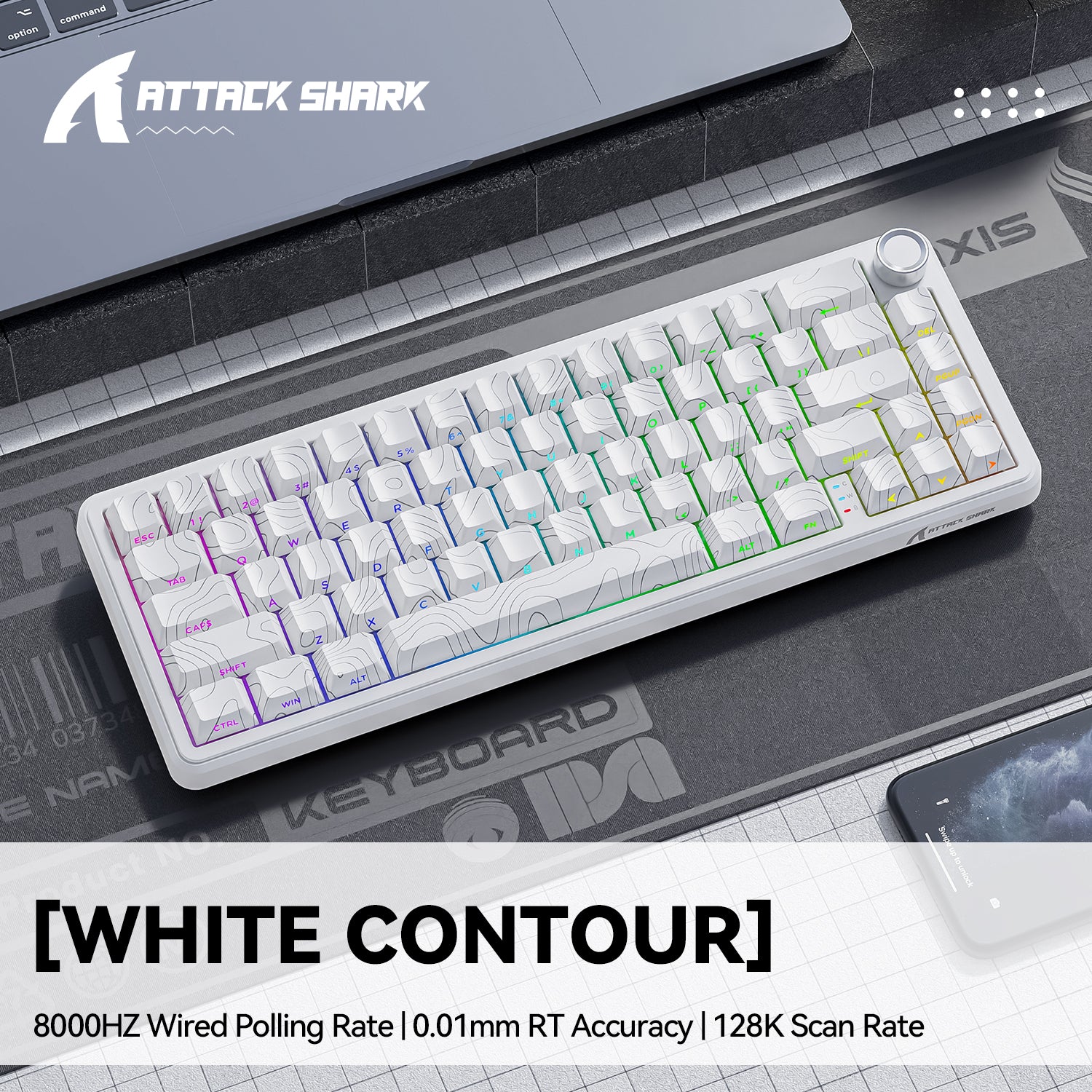 ATTACK SHARK X65PRO HE Wireless Rapid Trigger Keyboard Magnetic Switch