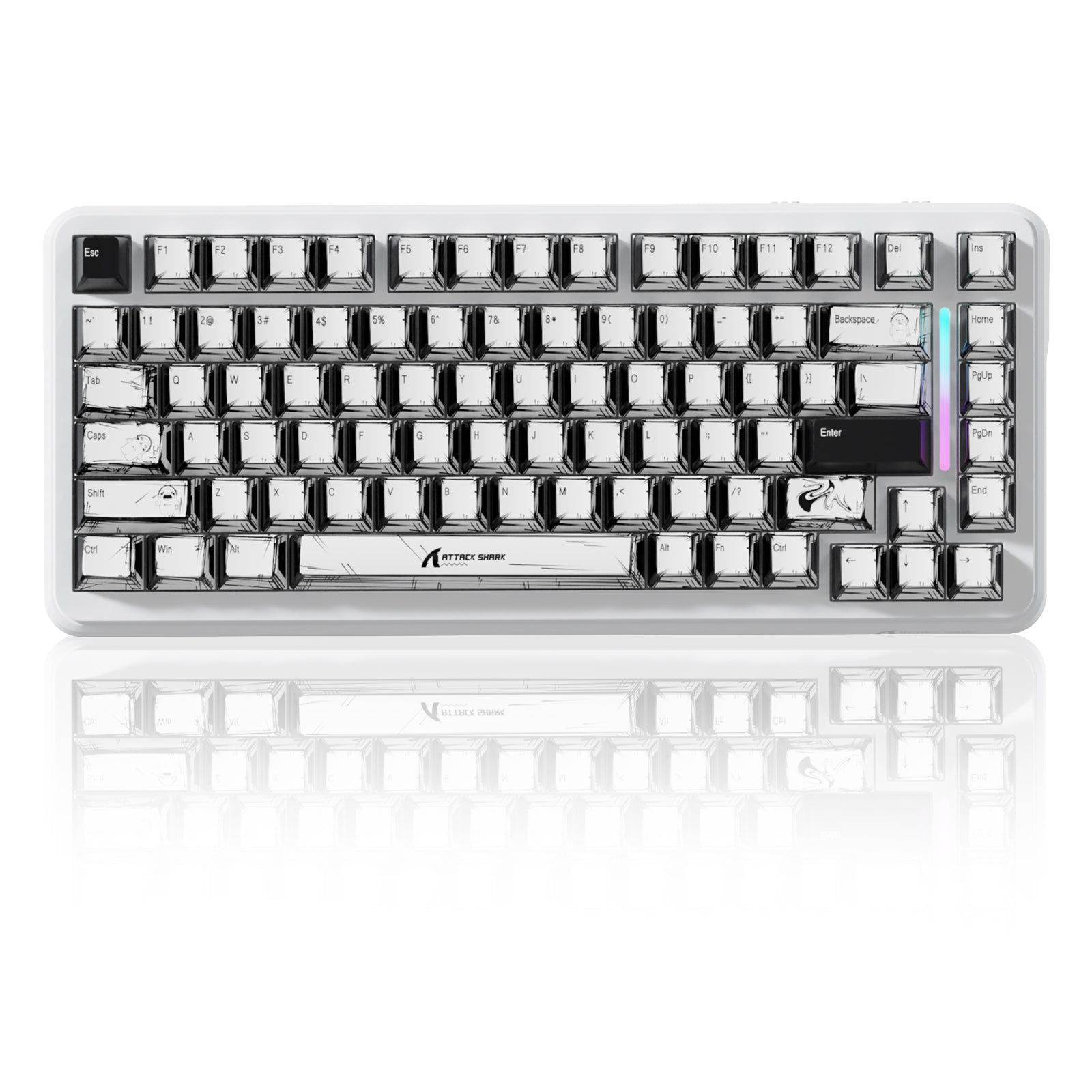 ATTACK SHARK X82PRO HE ワイヤレス ラピッドトリガー ゲーミングキーボード マグネティックスイッチ