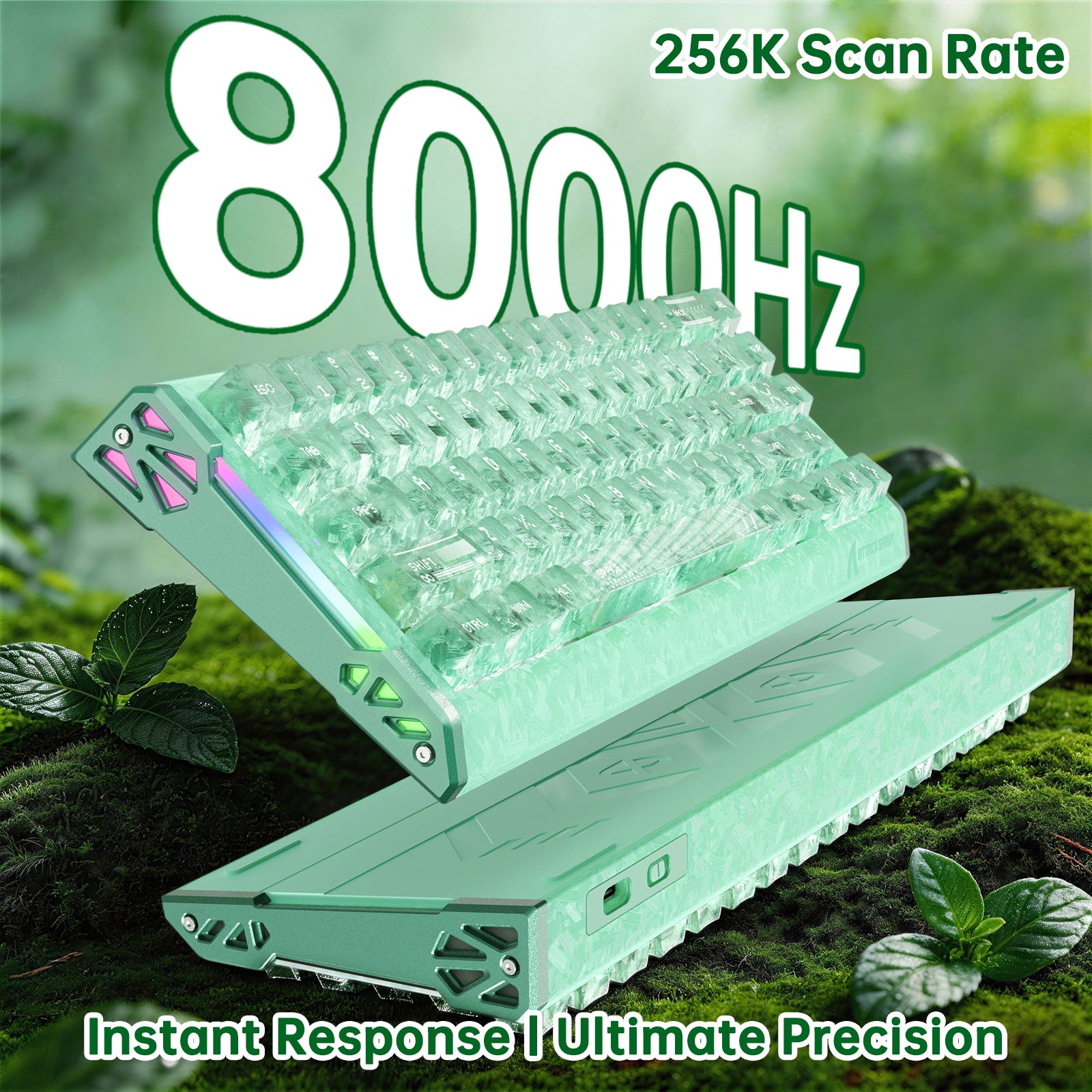 ATTACK SHARK R68 HE カーボンファイバー有線ラピッドトリガーマグネティックスイッチキーボード（C01 Ultra RGBコイルケーブル付属）