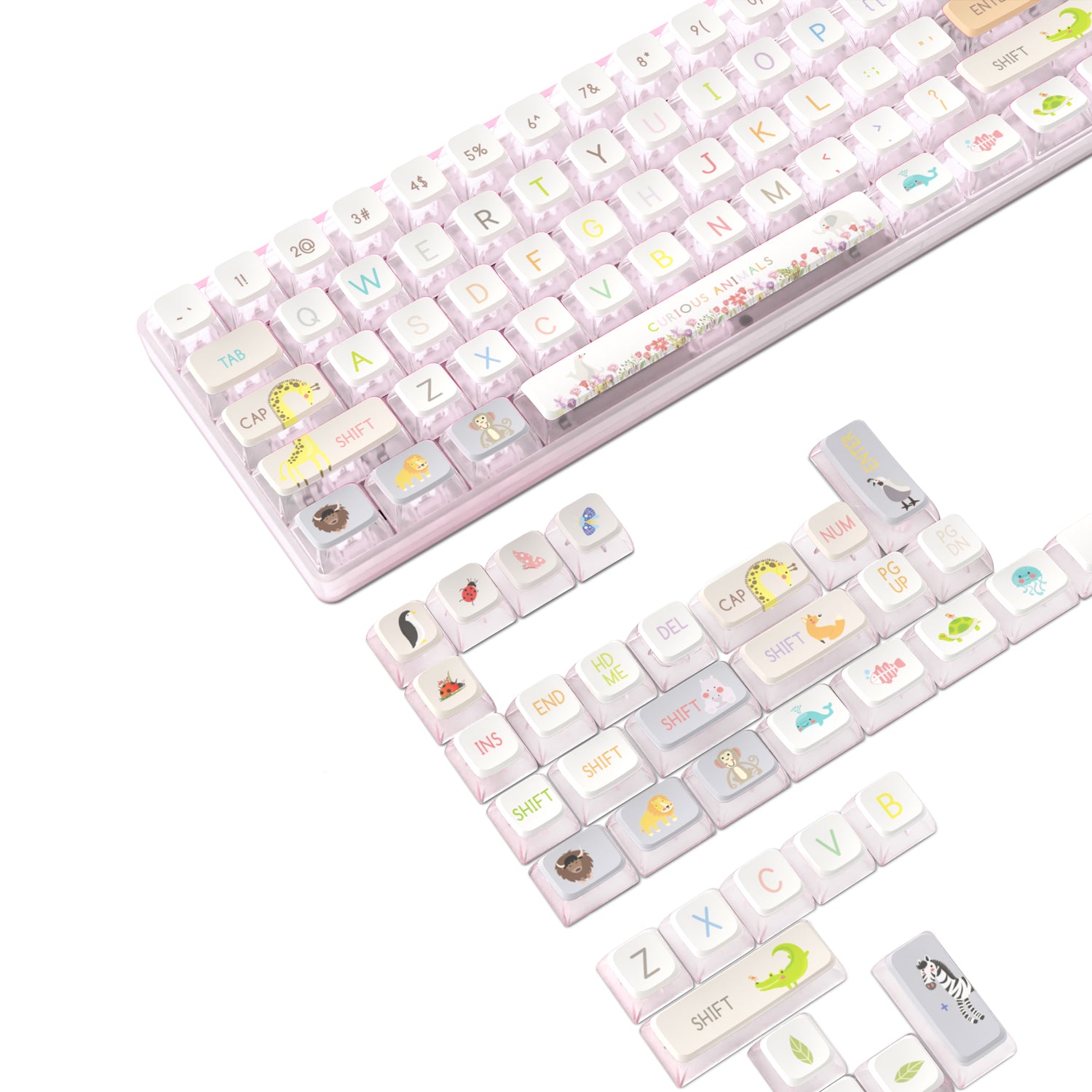 ATTACK SHARK 120 Keys PBT Dye-Sublimation Pudding Keycaps Set