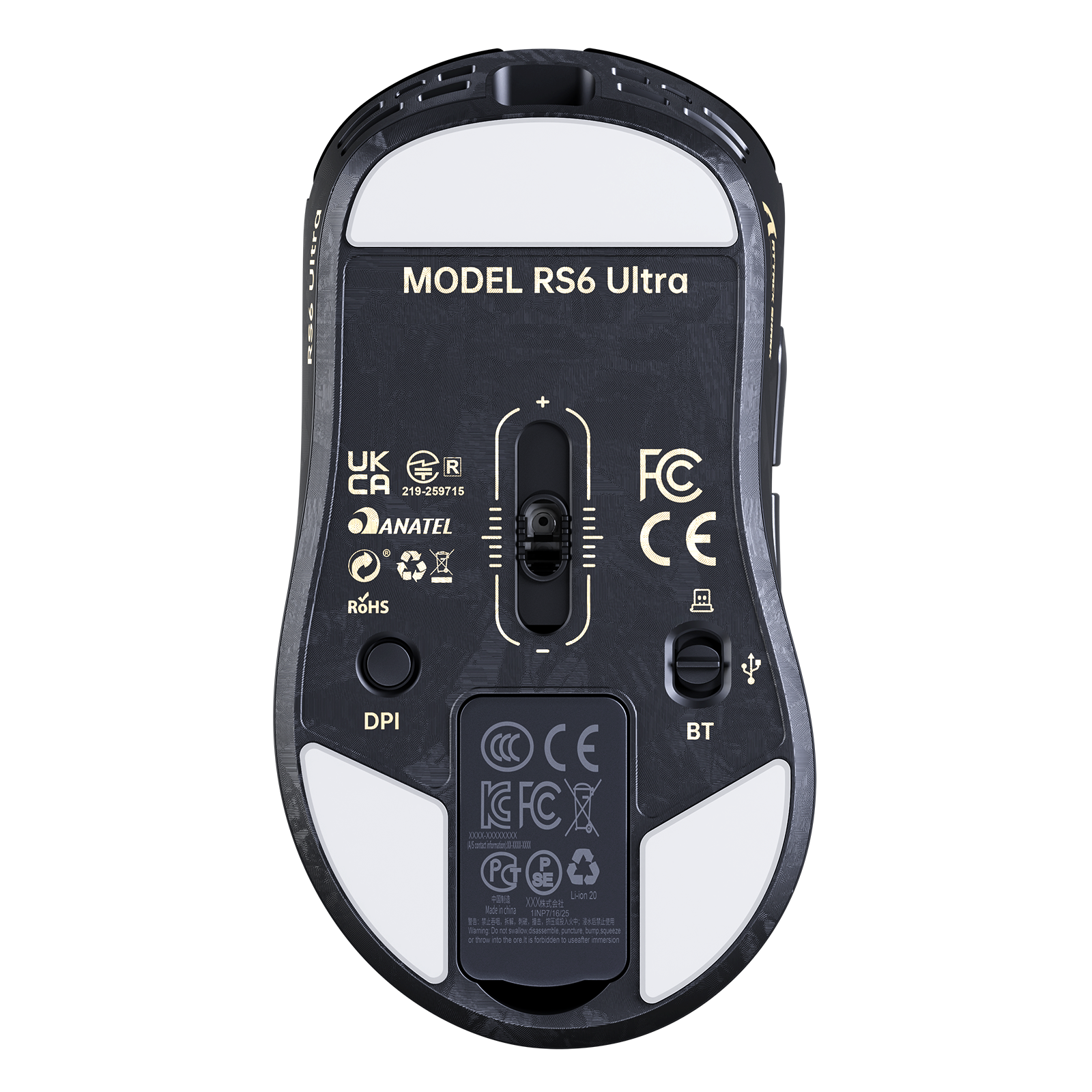 ATTACK SHARK RS6 ULTRA カーボンファイバー ワイヤレス PAW3955MAX ゲーミングマウス