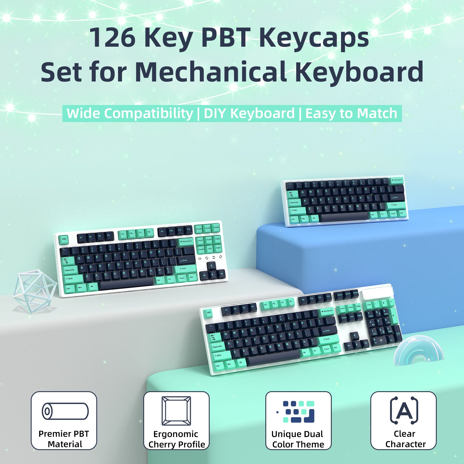 ATTACK SHARK PBT Keycaps Full Keycap Set