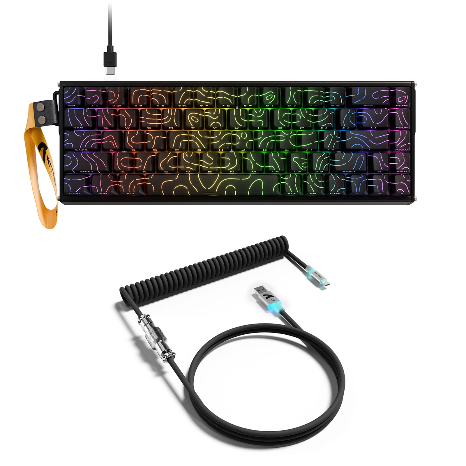 ATTACK SHARK X68MAX HE ラピッドトリガー CNC アルミニウムキーボード マグネティックスイッチ C01Ultra RGB コイルケーブル付き