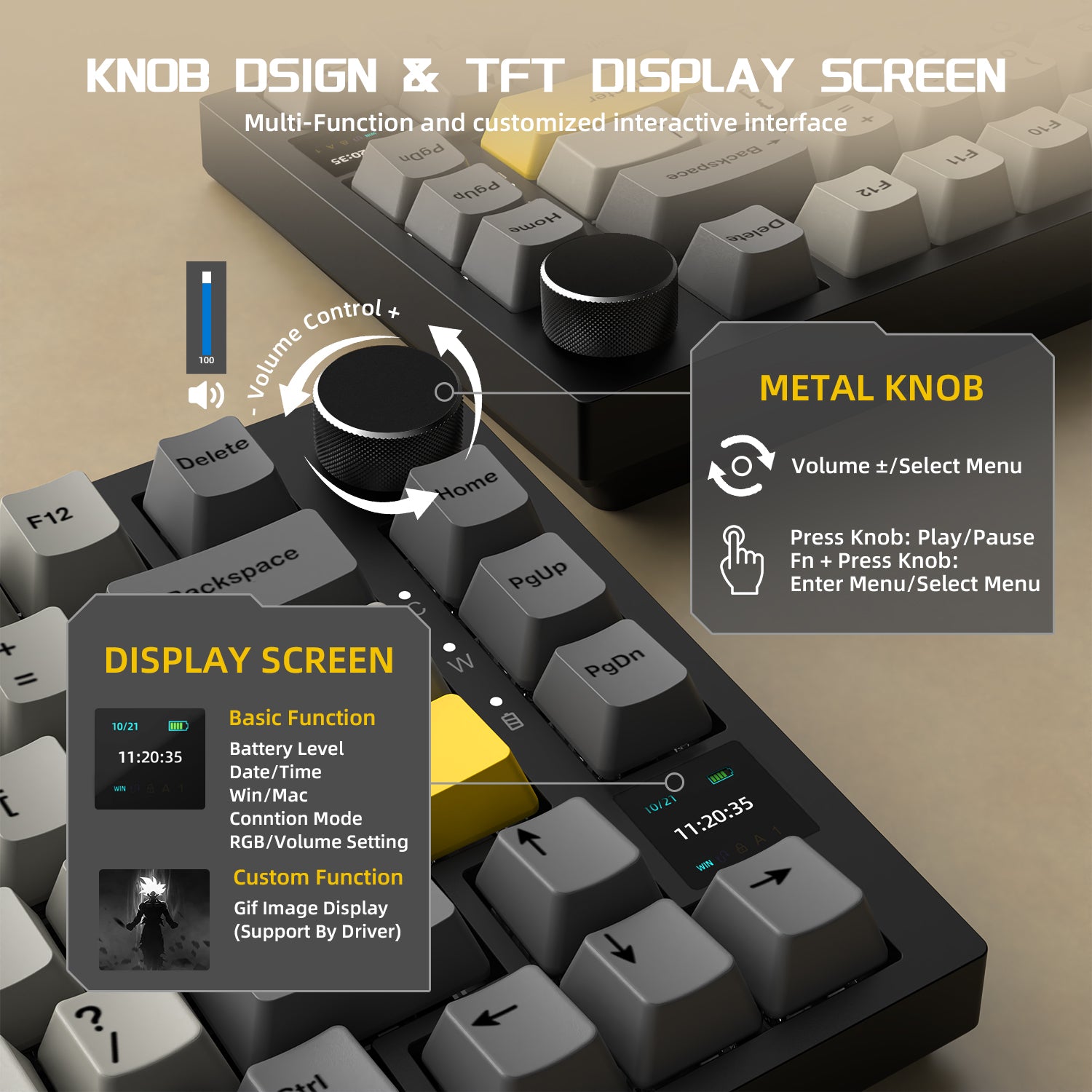 ATTACK SHARK x AJAZZ AK820 Pro Tri-mode Gasket Mechanical Keyboard