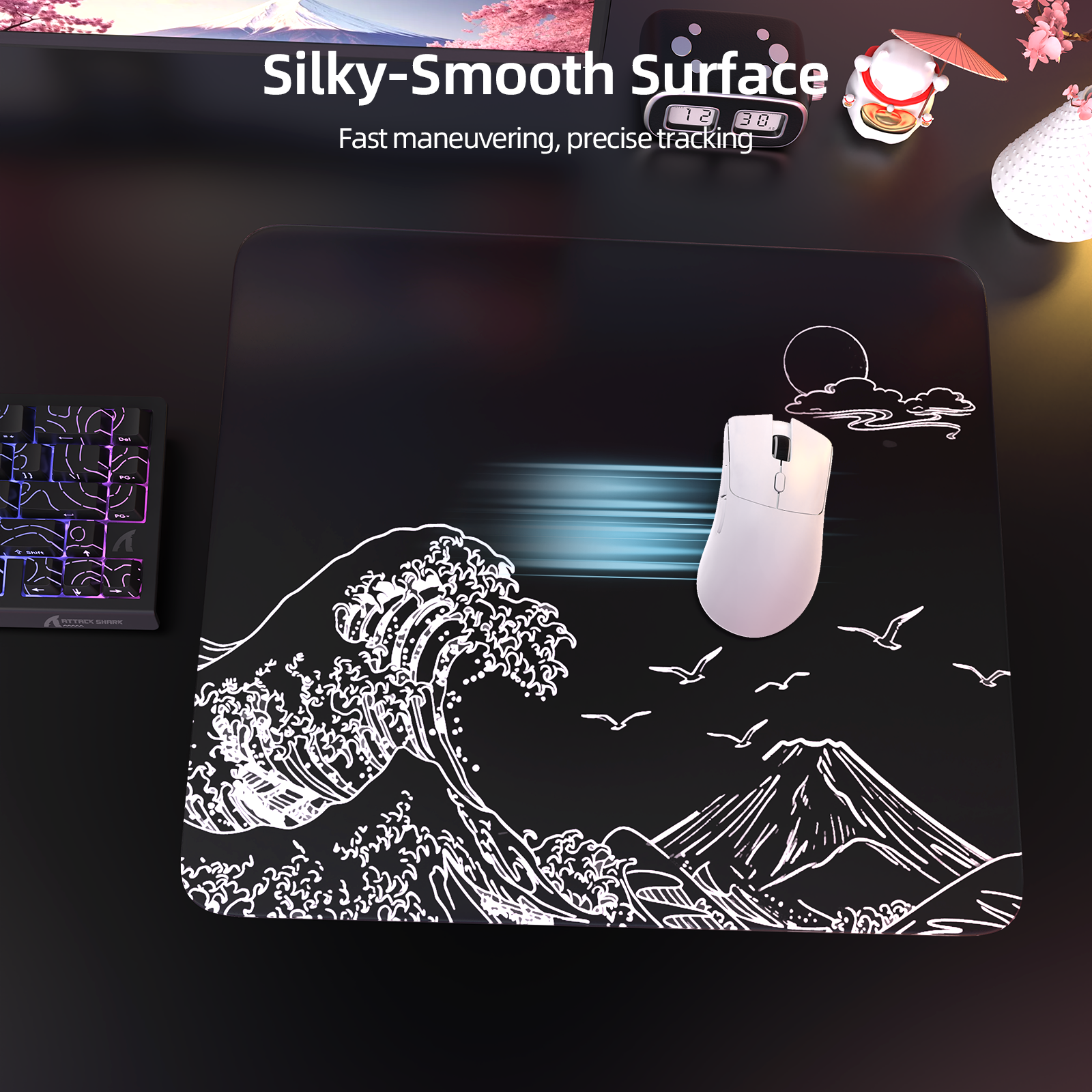 ATTACK SHARK CM05 強化ガラスゲーミングマウスパッド