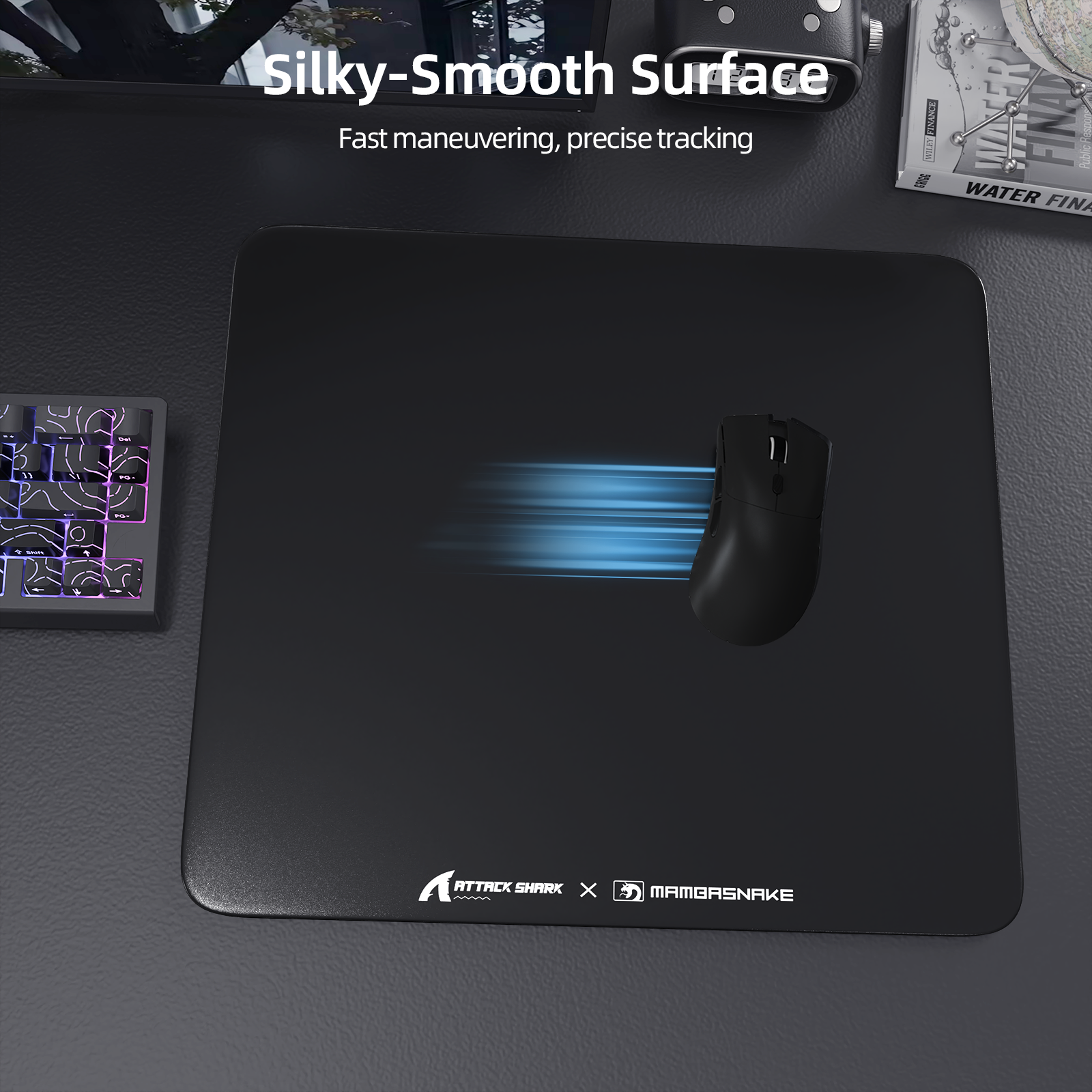 ATTACK SHARK CM05 強化ガラスゲーミングマウスパッド