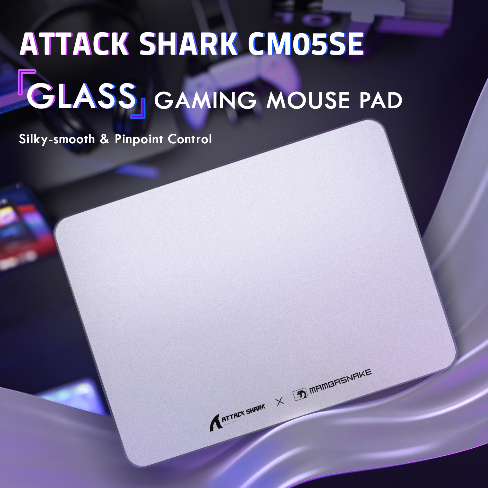 ATTACK SHARK CM05 強化ガラスゲーミングマウスパッド