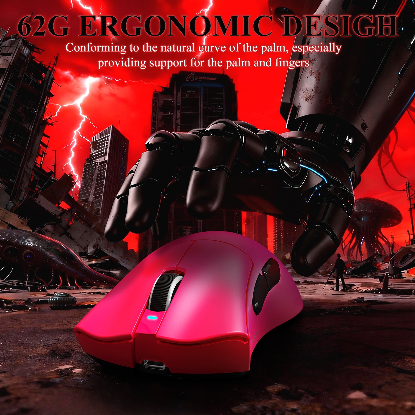 ATTACK SHARK V3PRO 超軽量トライモードゲーミングマウス（充電ドック付き）